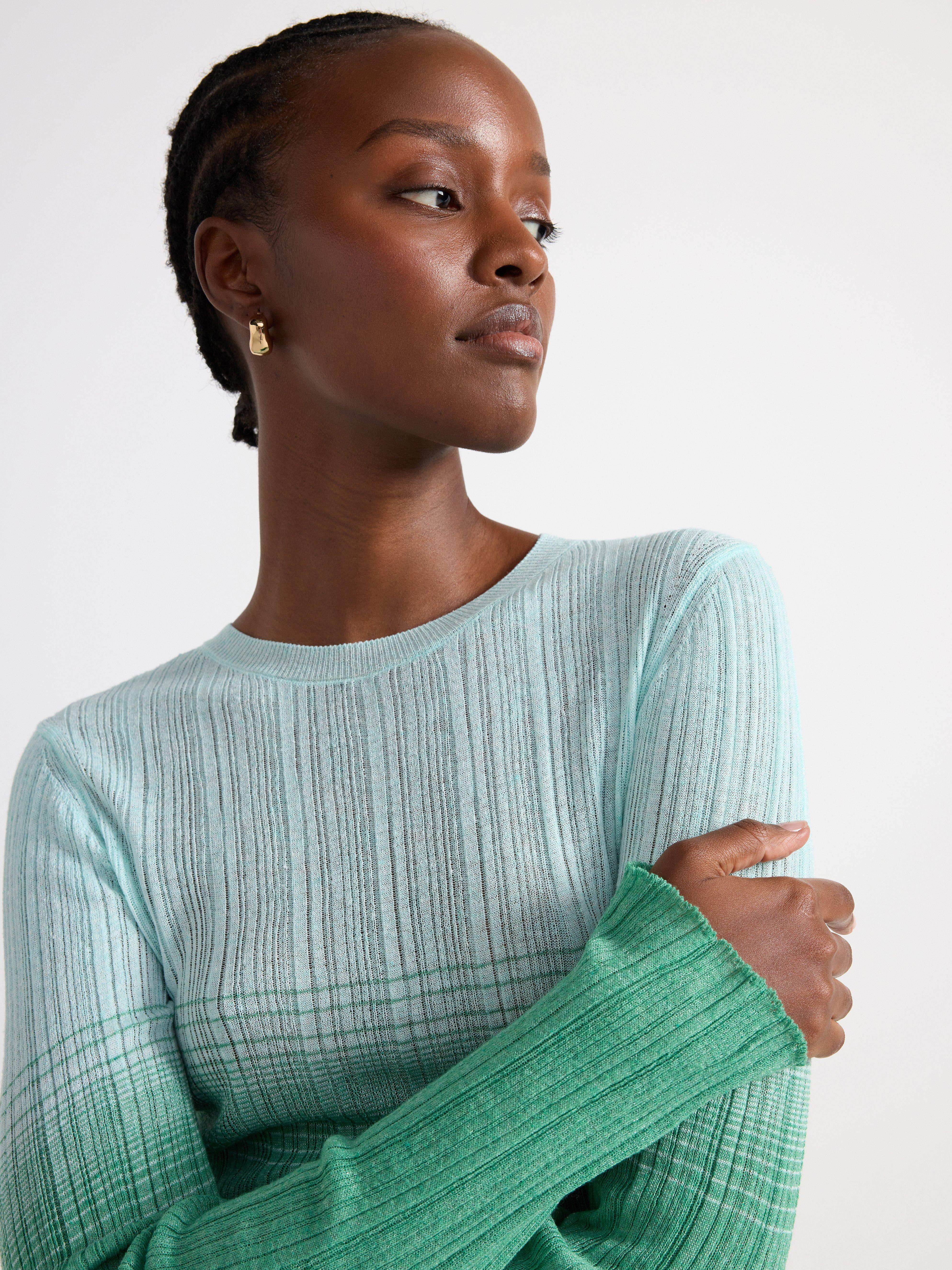 Long sleeve knitted top green