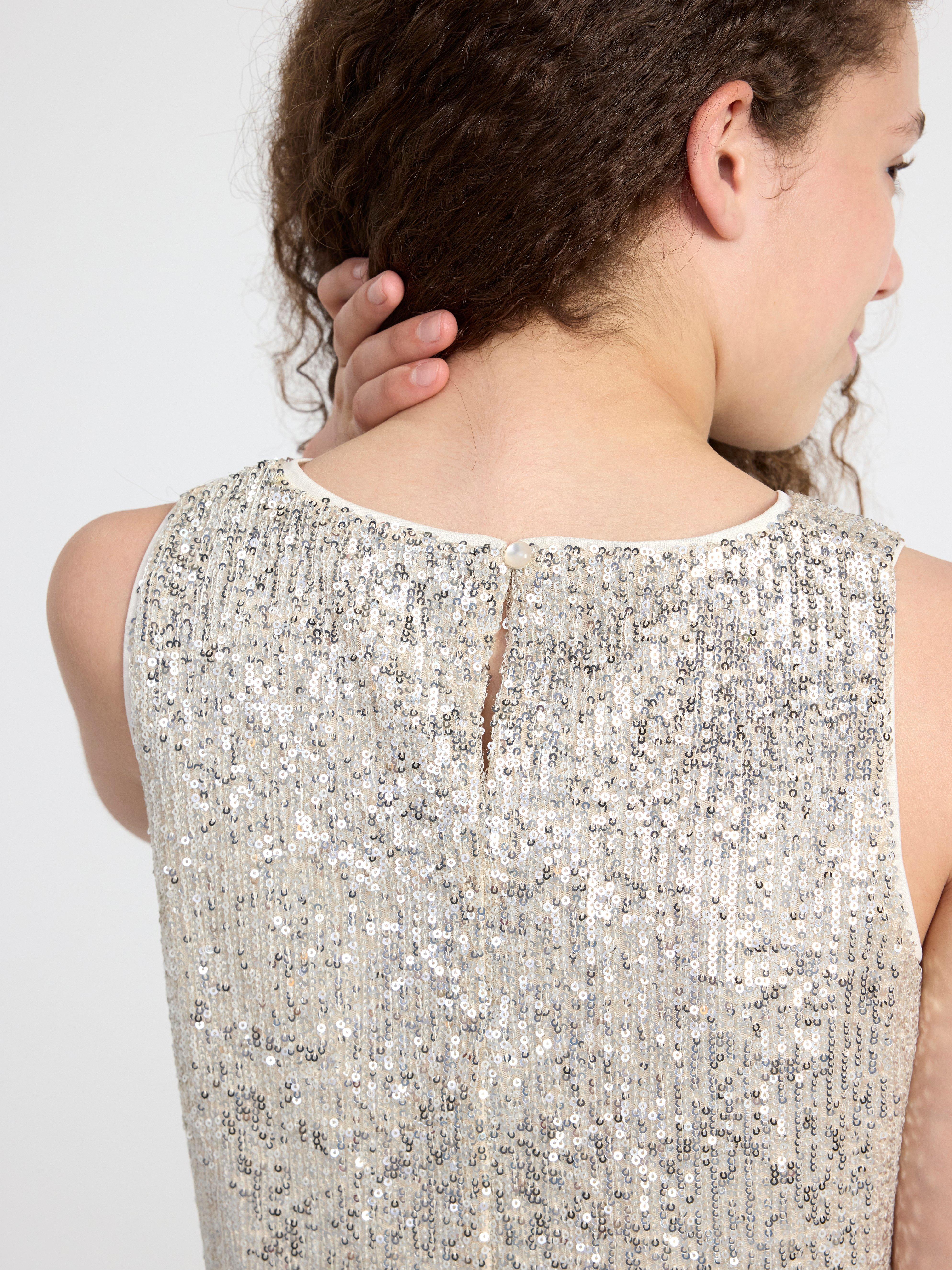 Sequin top Silver