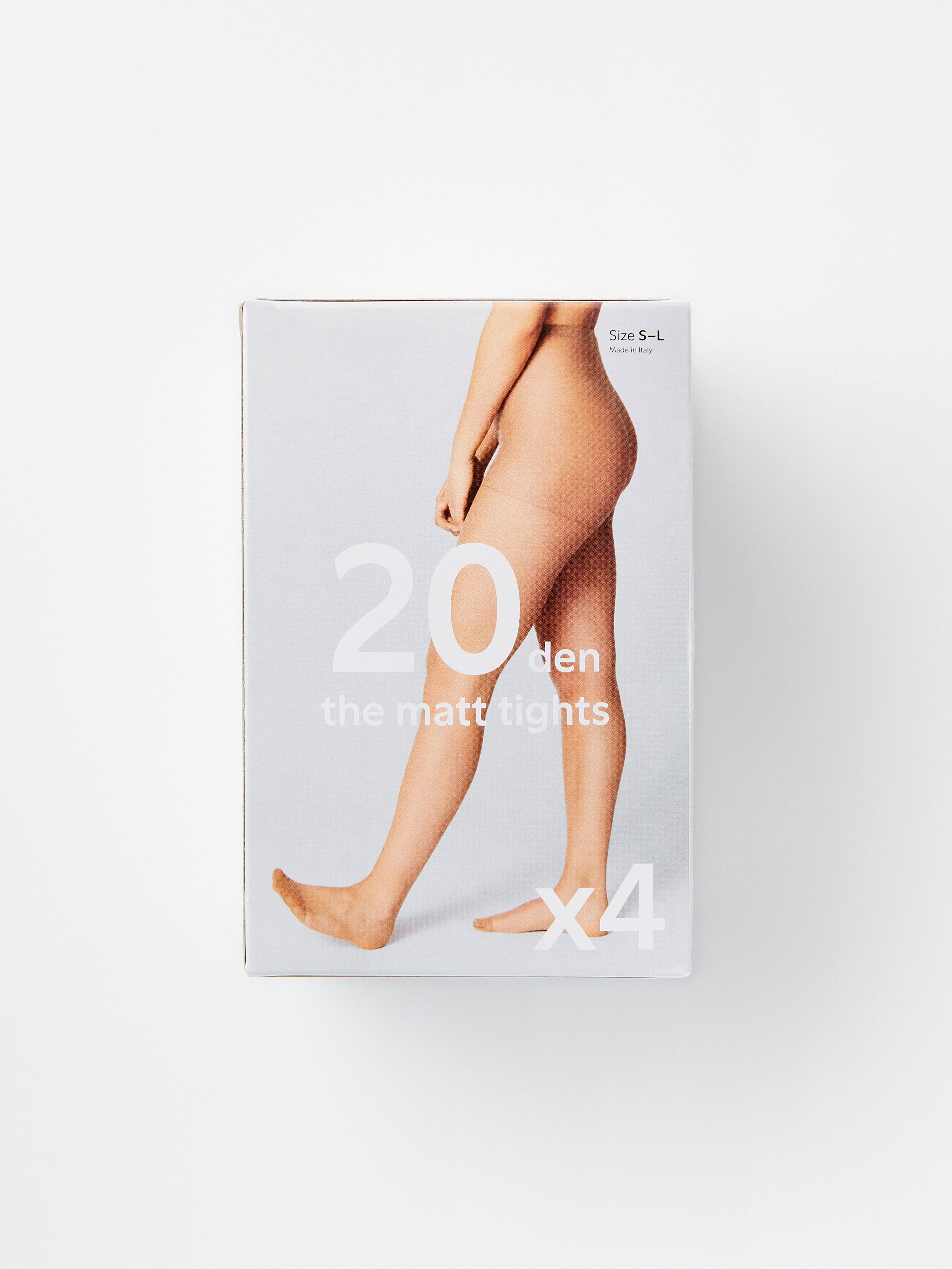 4-pack matt tights 20 denier Beige