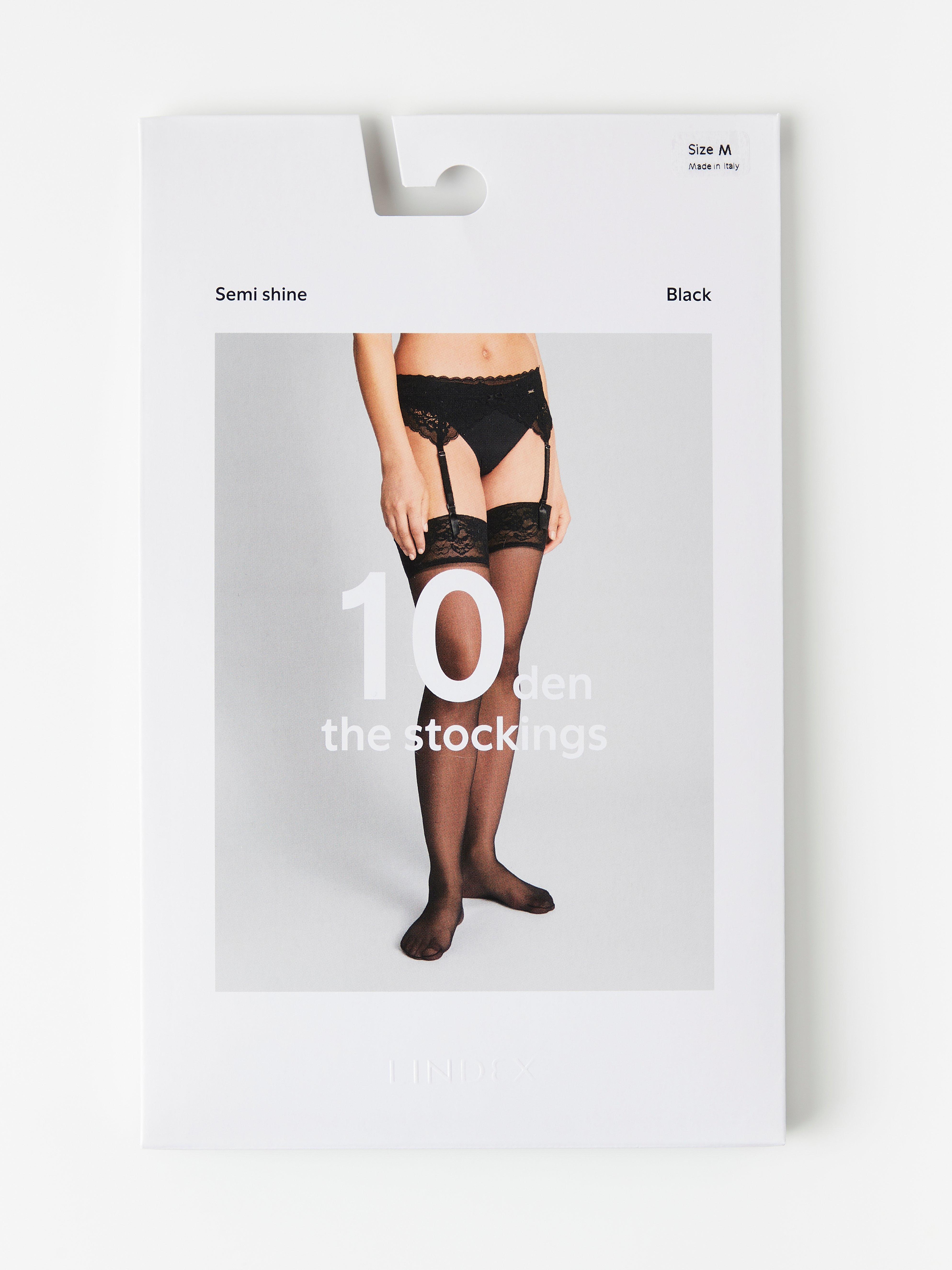 Semi shine stockings 10 denier Black