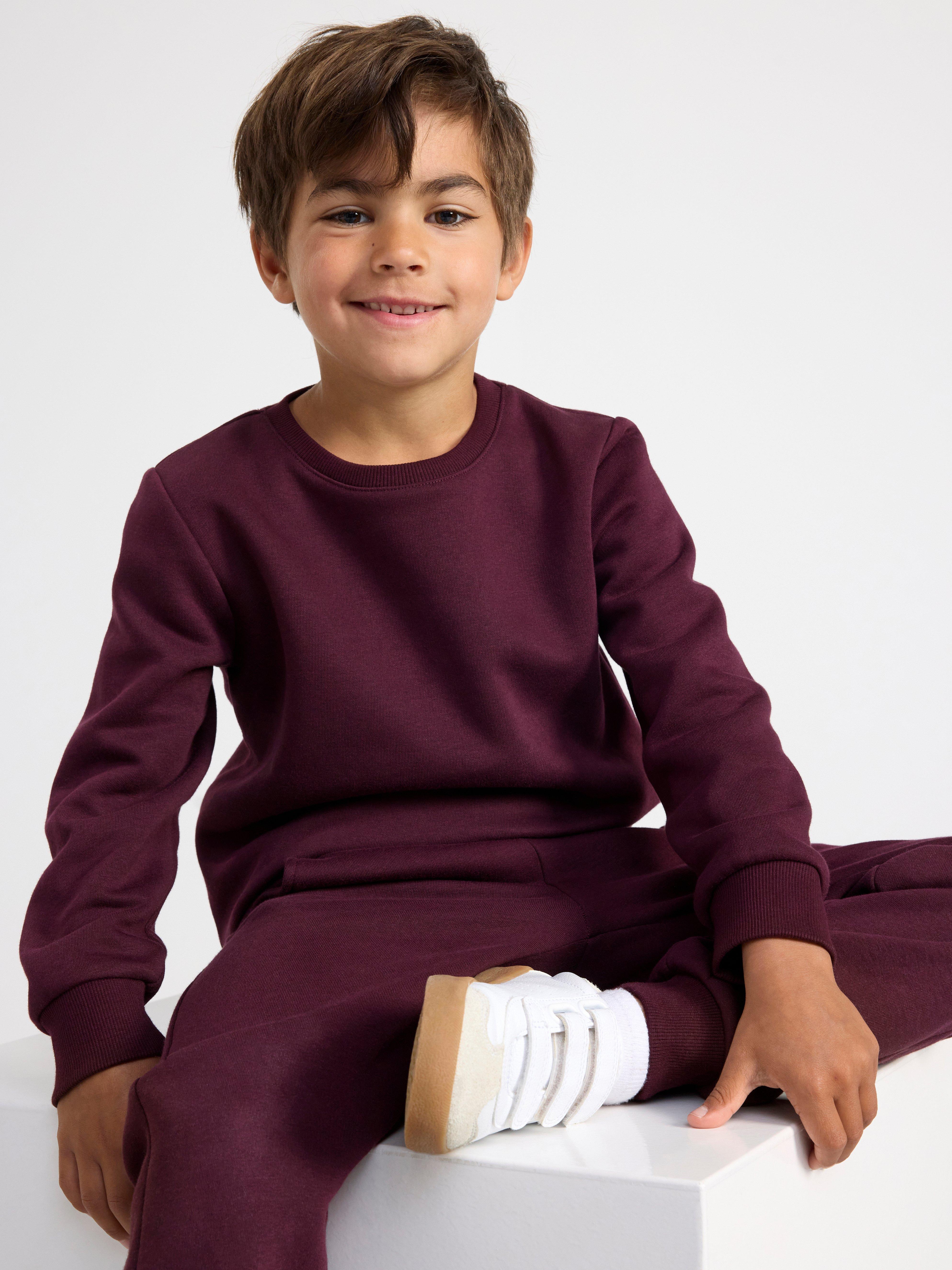 Sweatshirt with brushed inside Dark Lilac