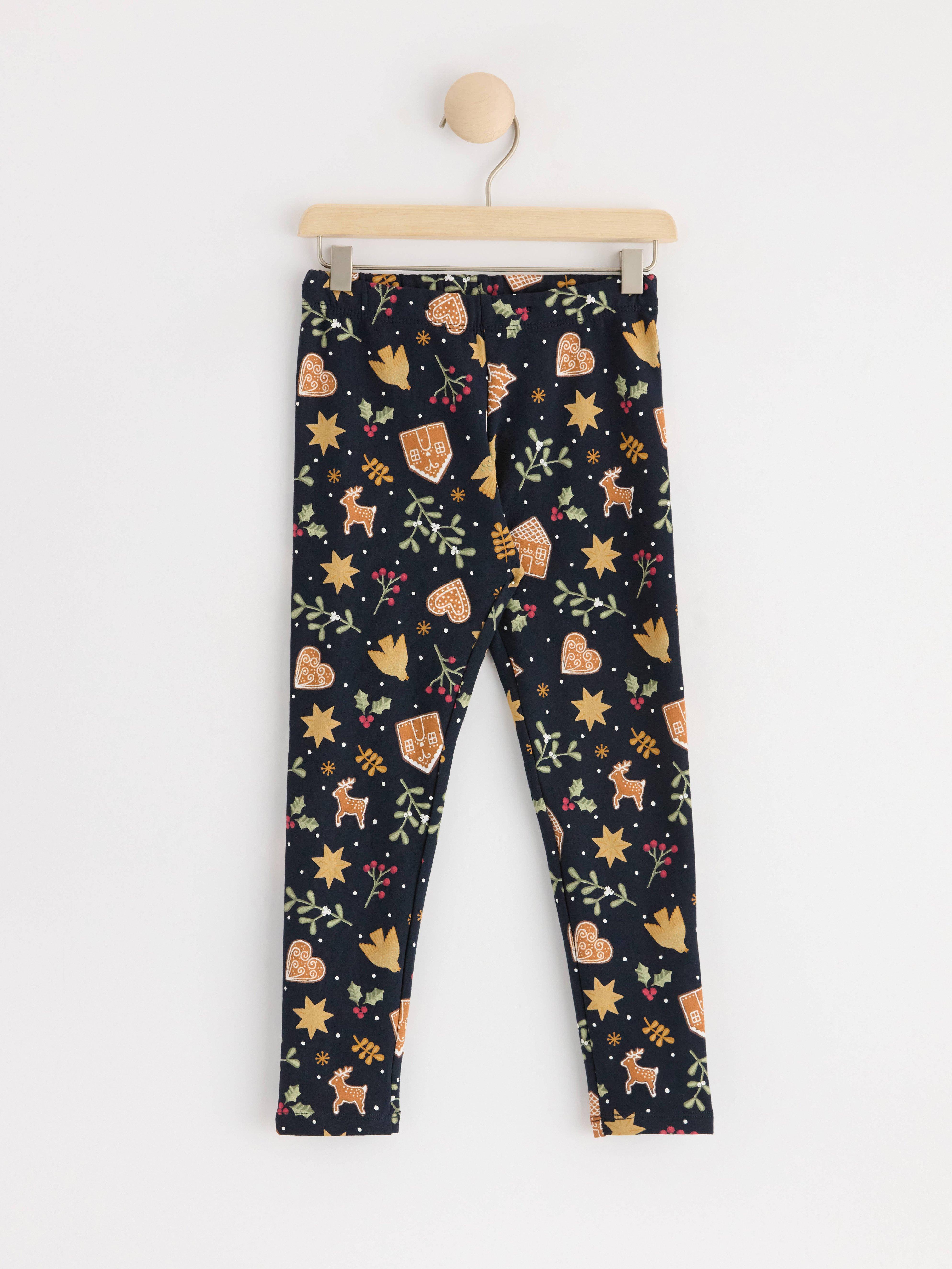 Leggings with gingerbread Dark Navy