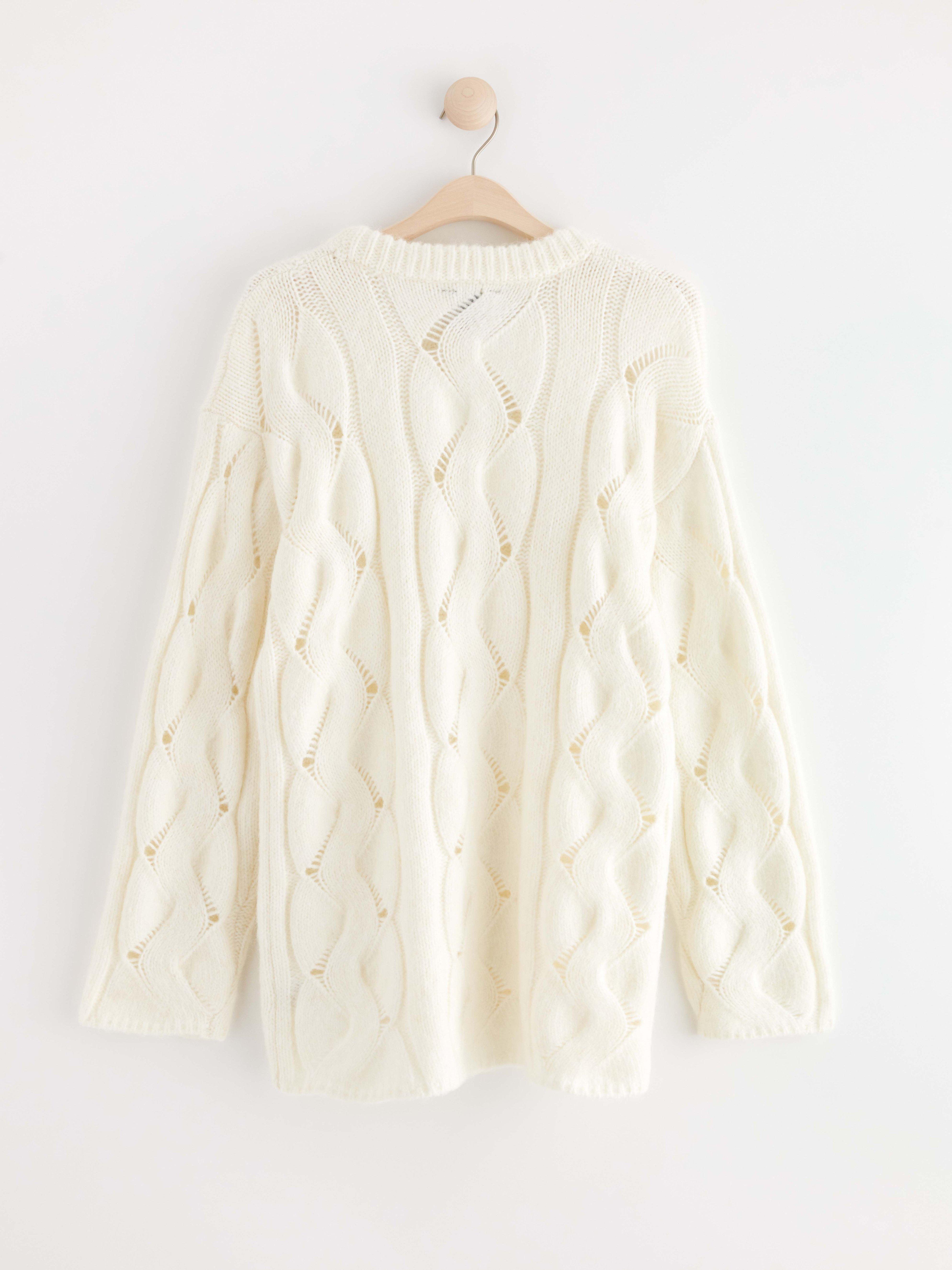 Knitted jumper Light White