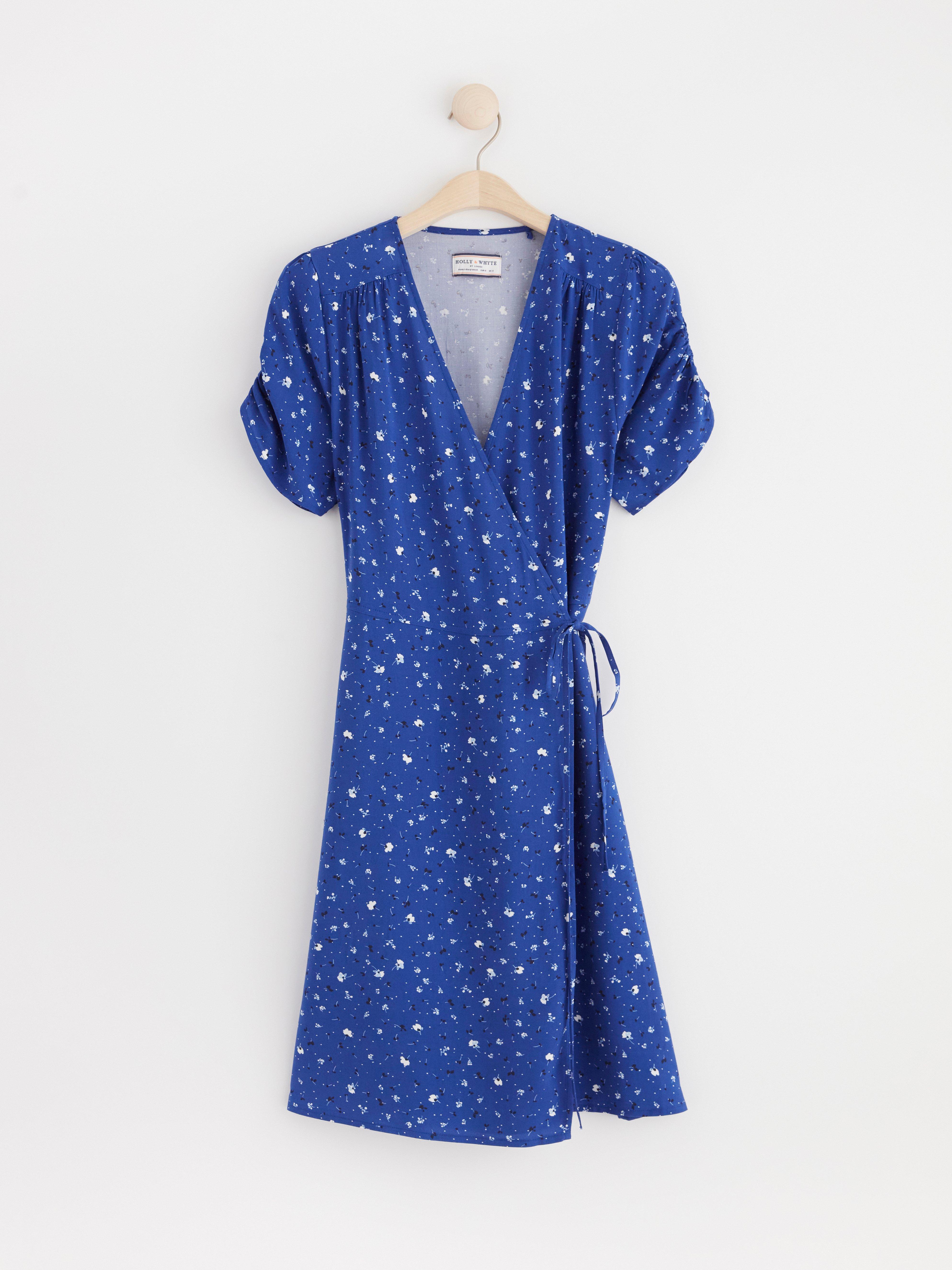 Short wrap dress Blue