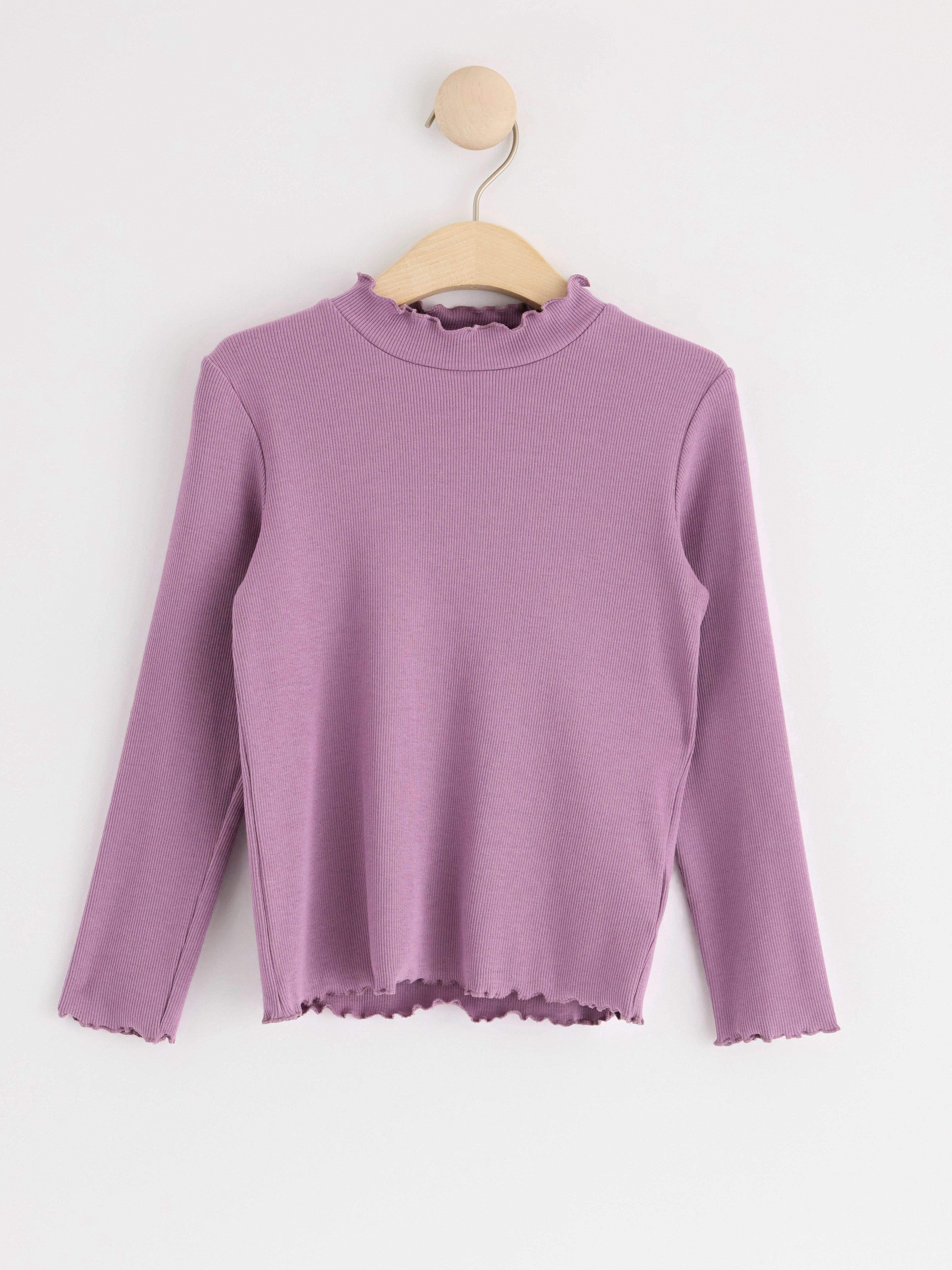 Top with frills Light Dusty Lilac