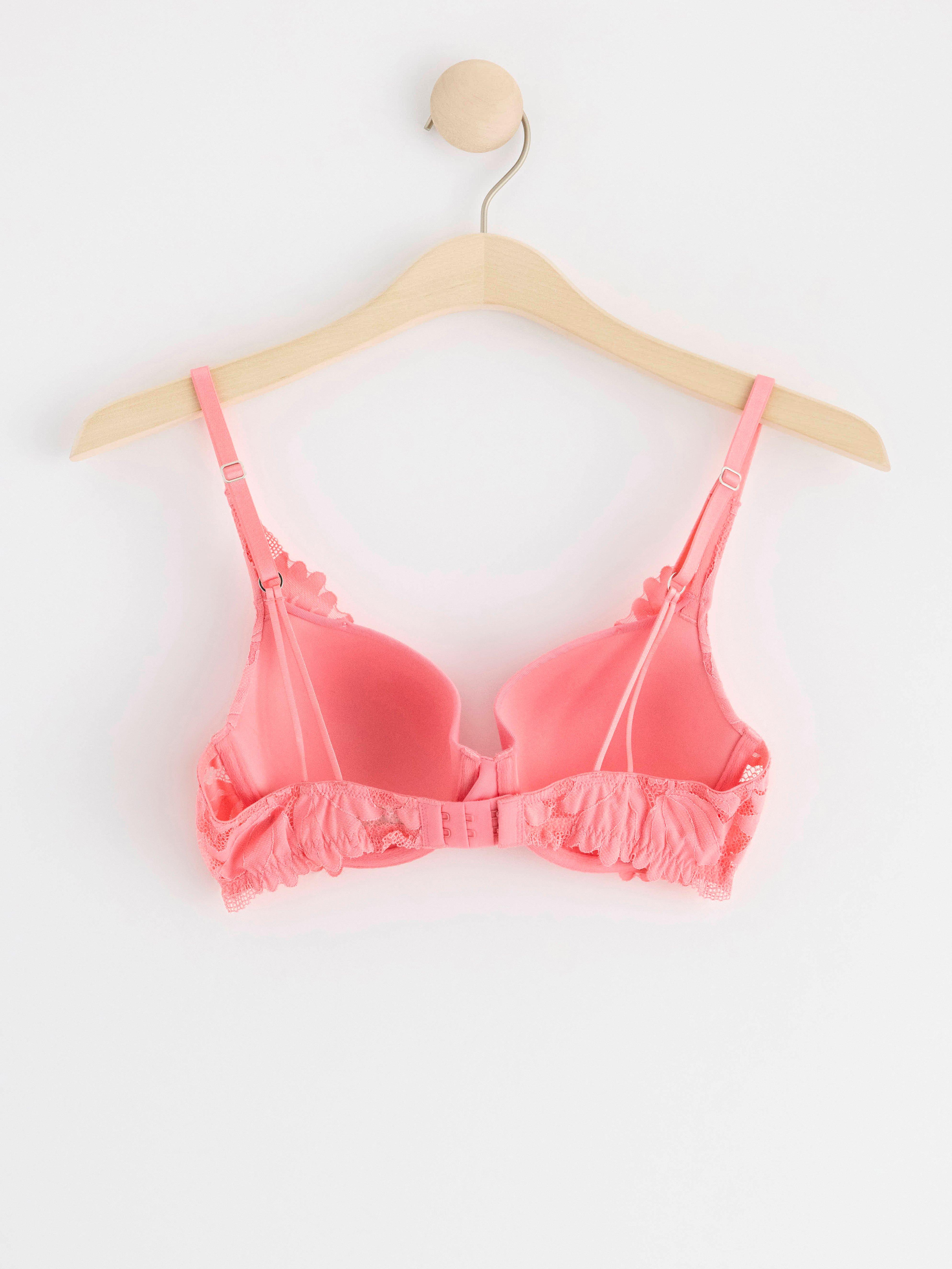 Lilja t-shirt bra with lace Pink