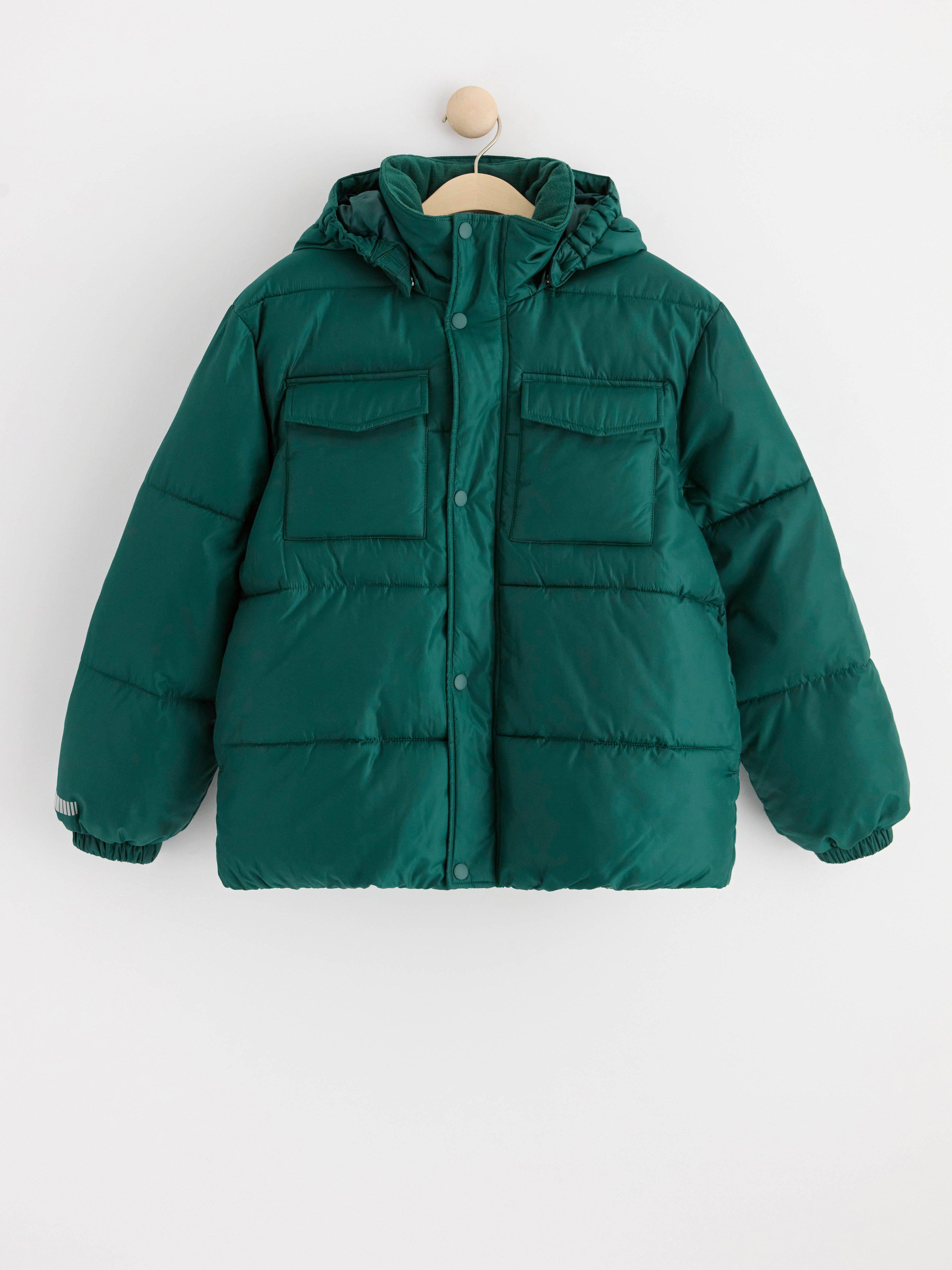 Water repellent padded jacket Dark Green