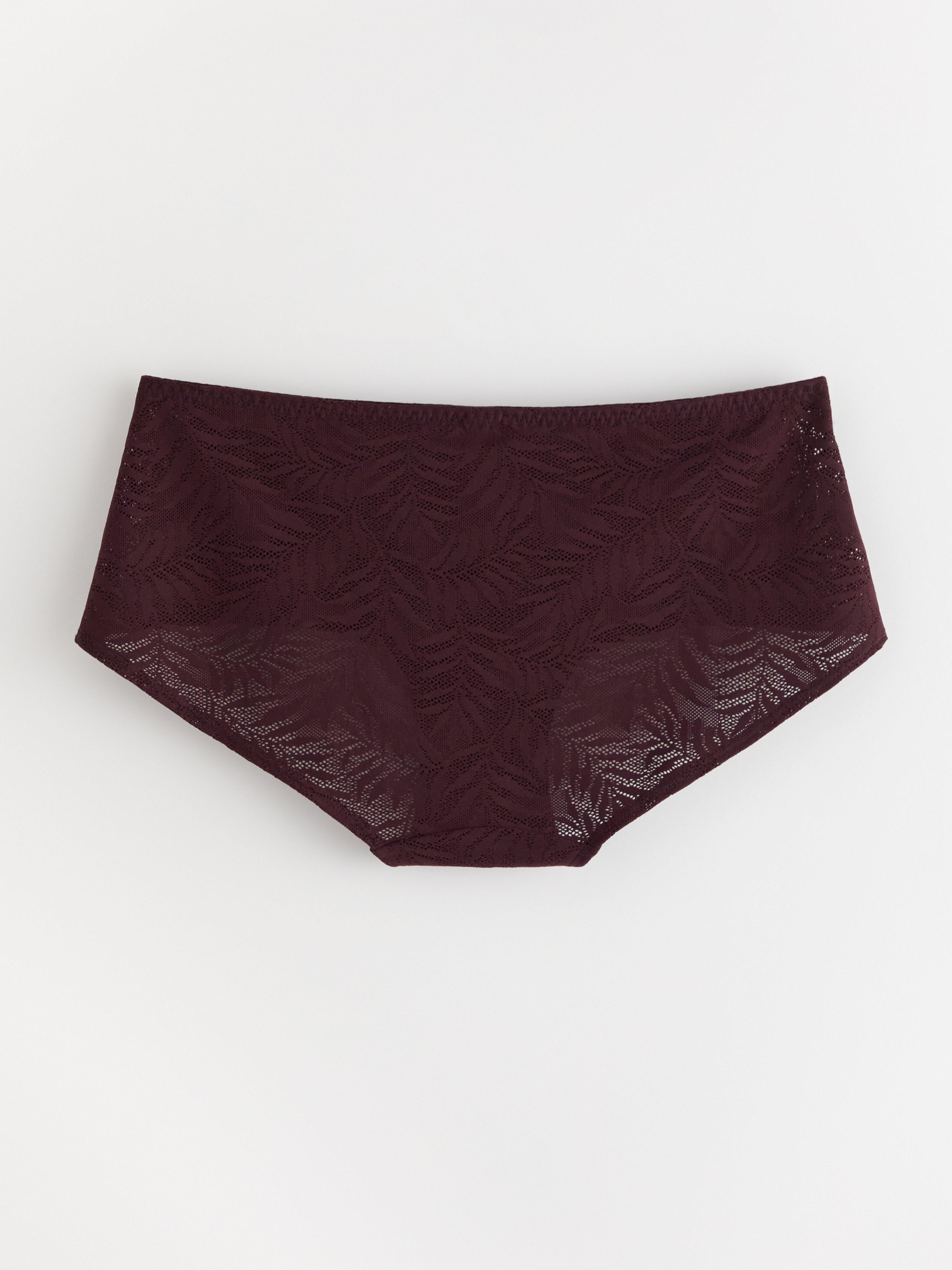 Regular waist brief with lace Dark Dusty Lilac