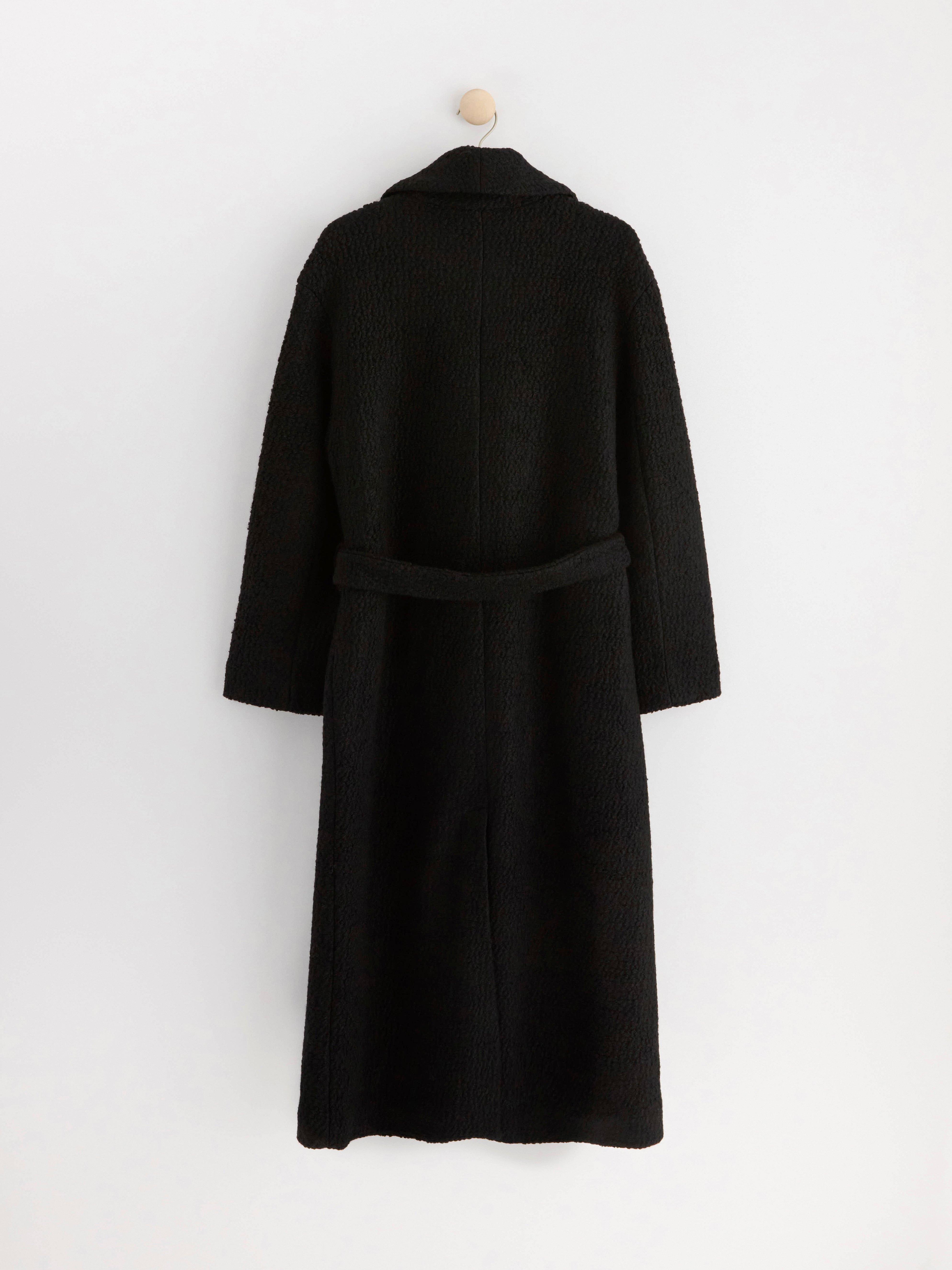 Coat in bouclé Black