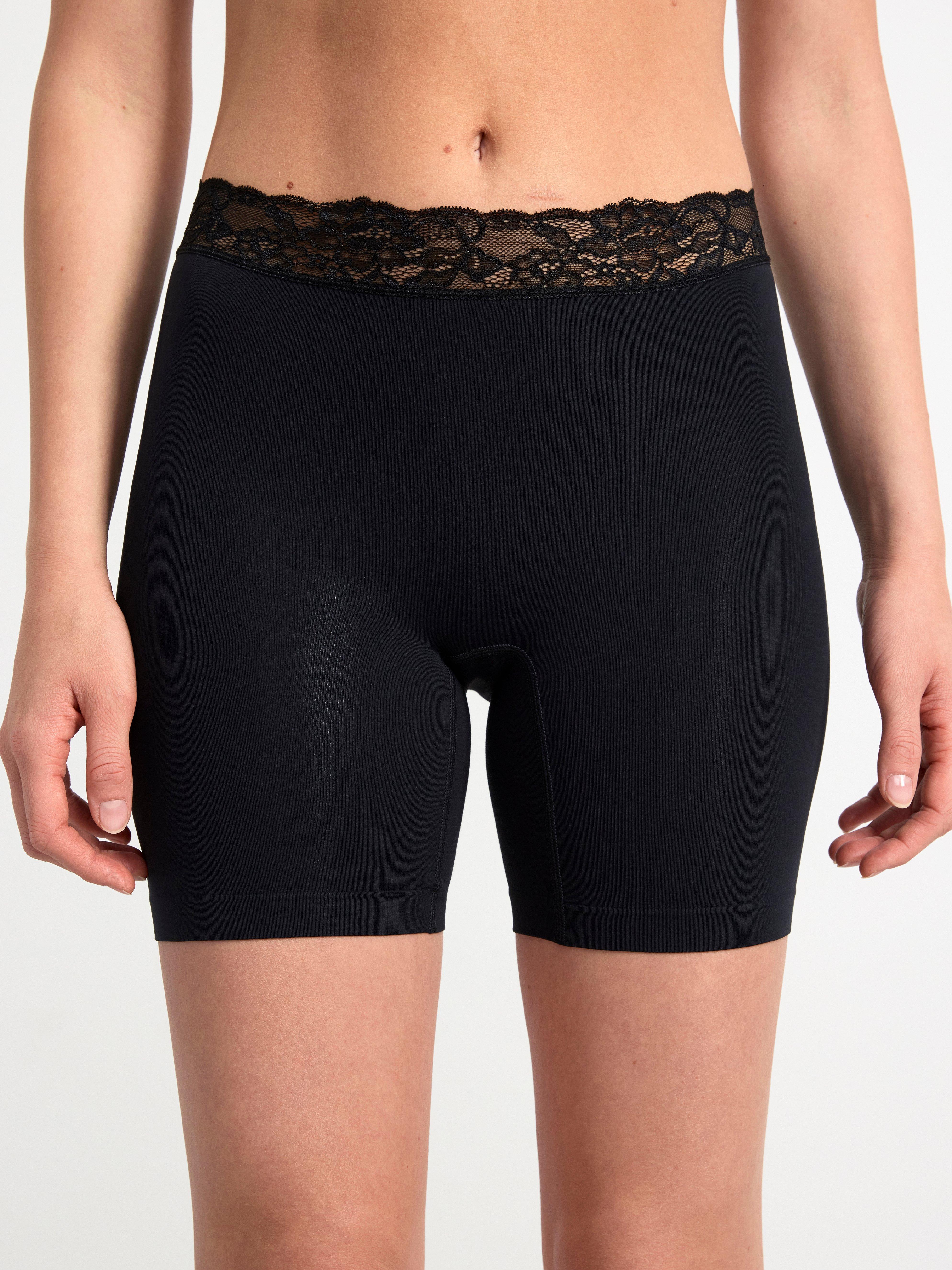 High waist biker briefs Black