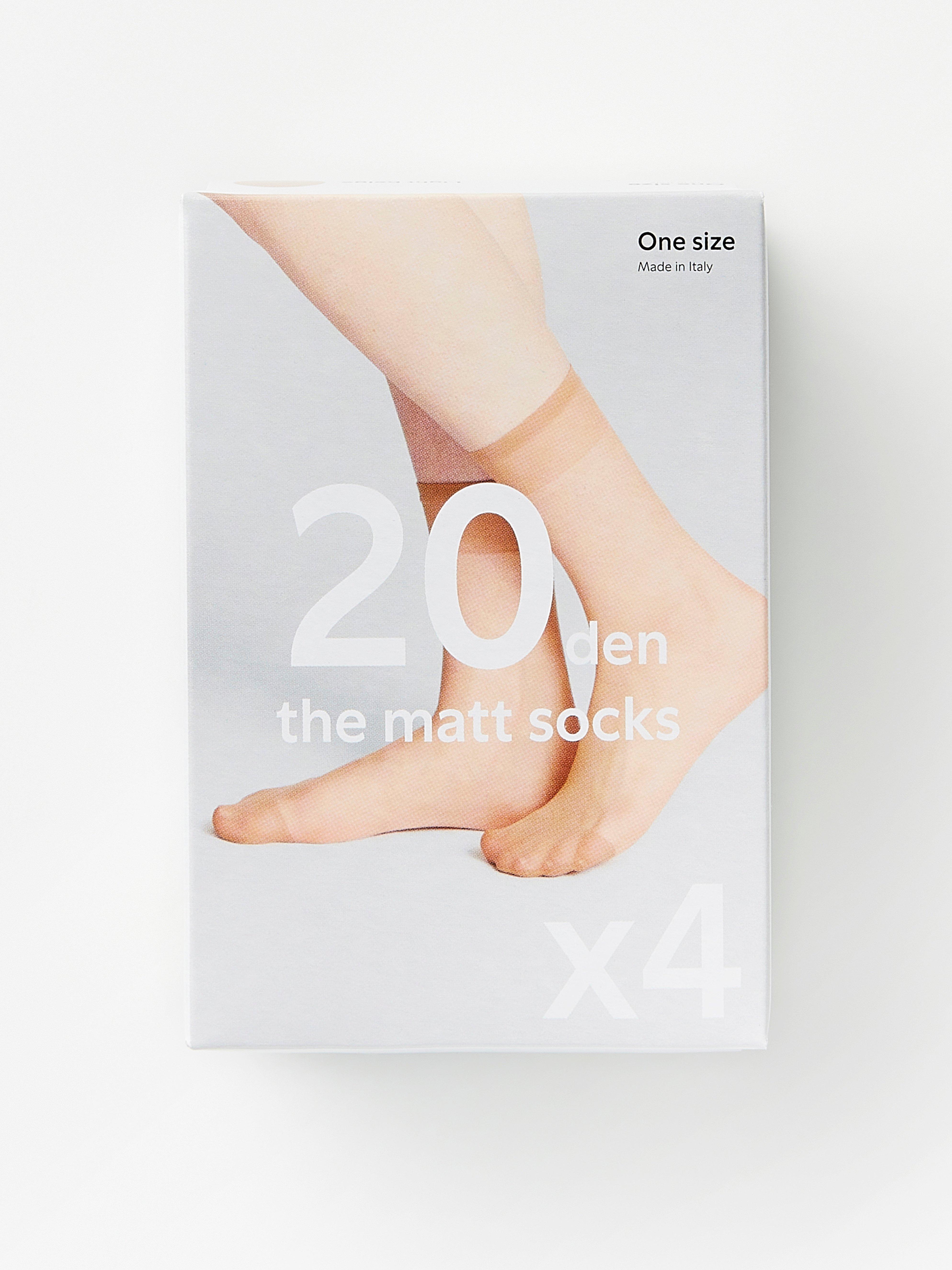 4-pack matt socks 20 denier Light Beige