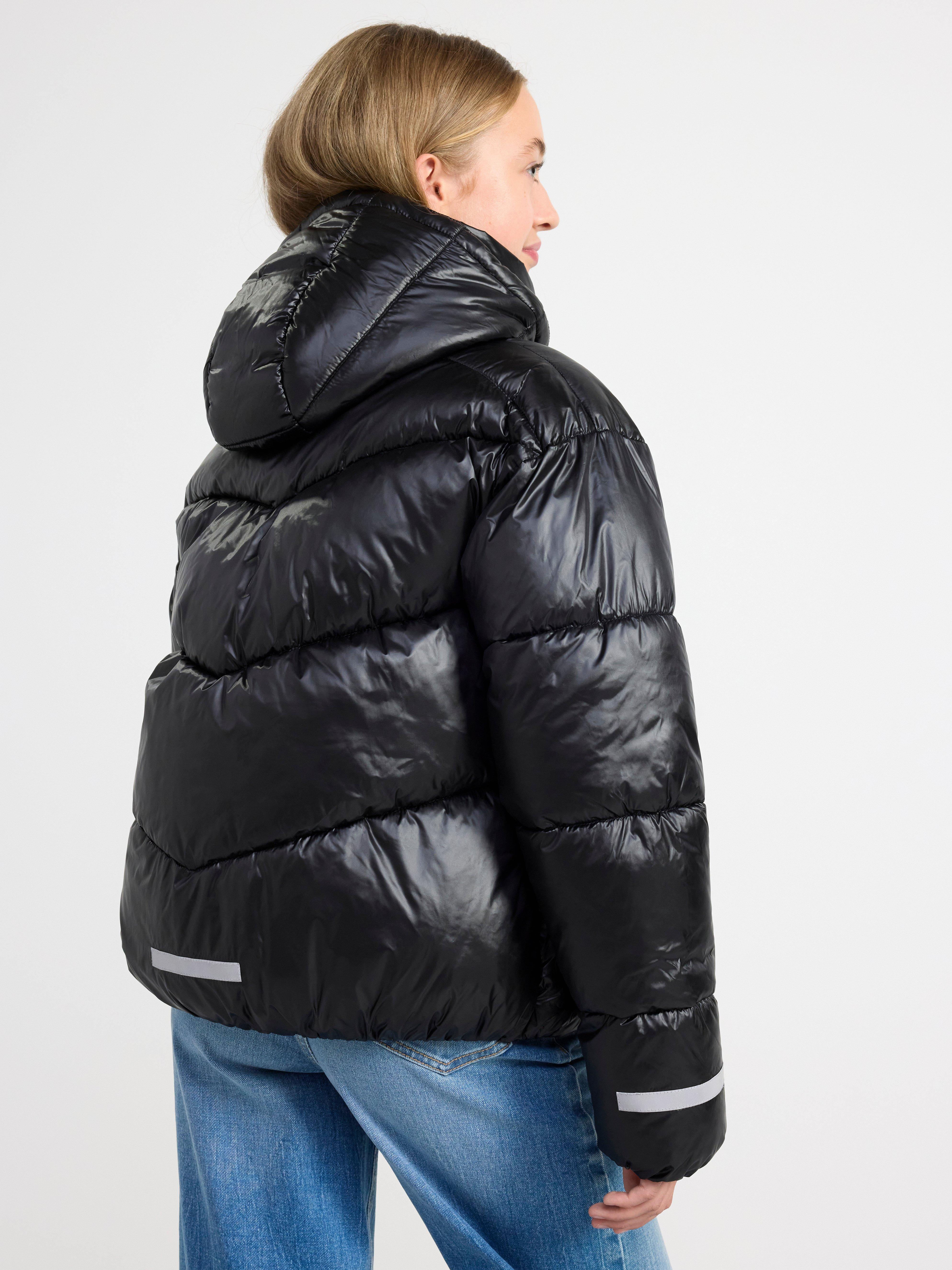 Water repellent puffer jacket Black