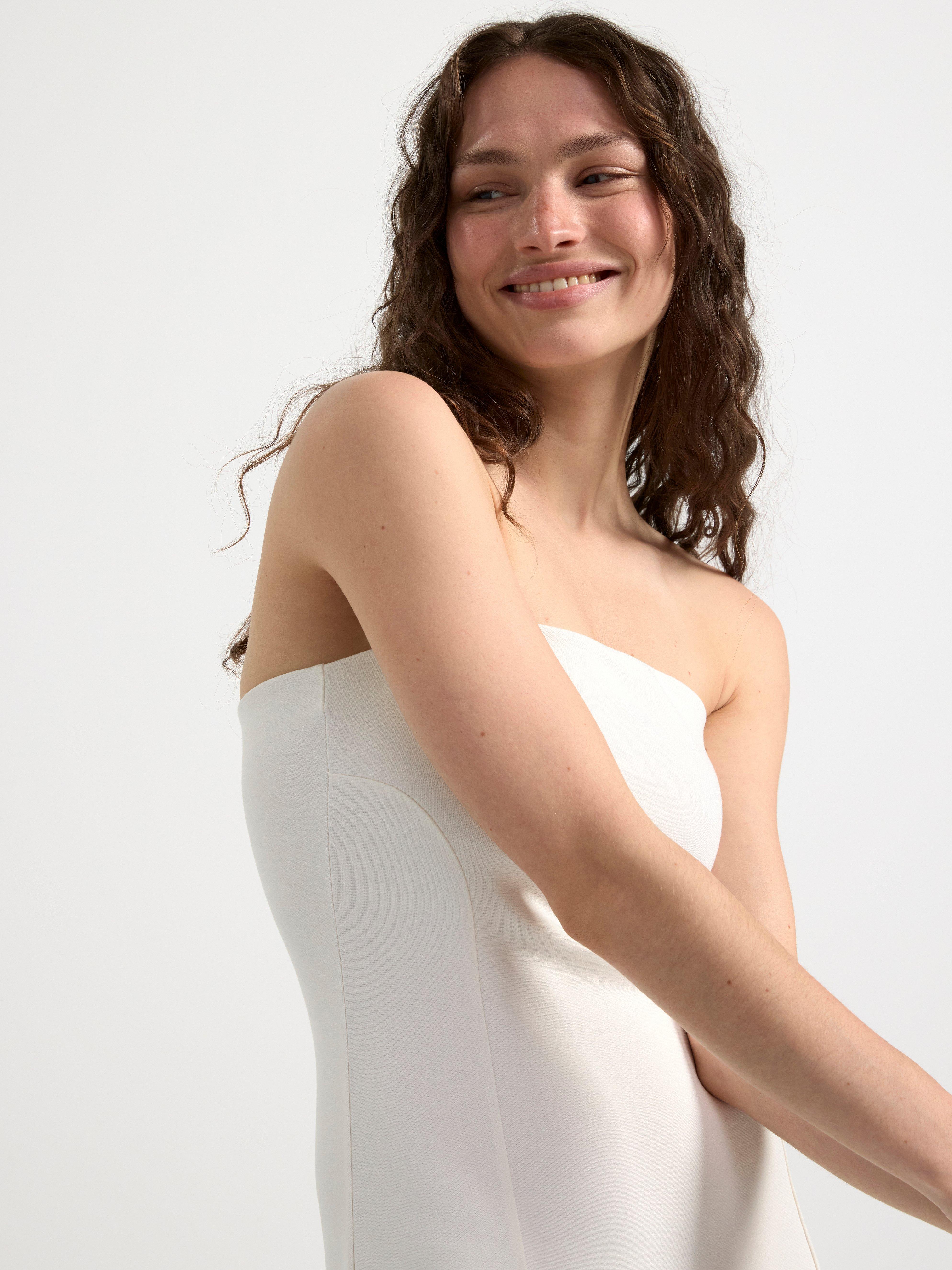 Punto tube dress Off White