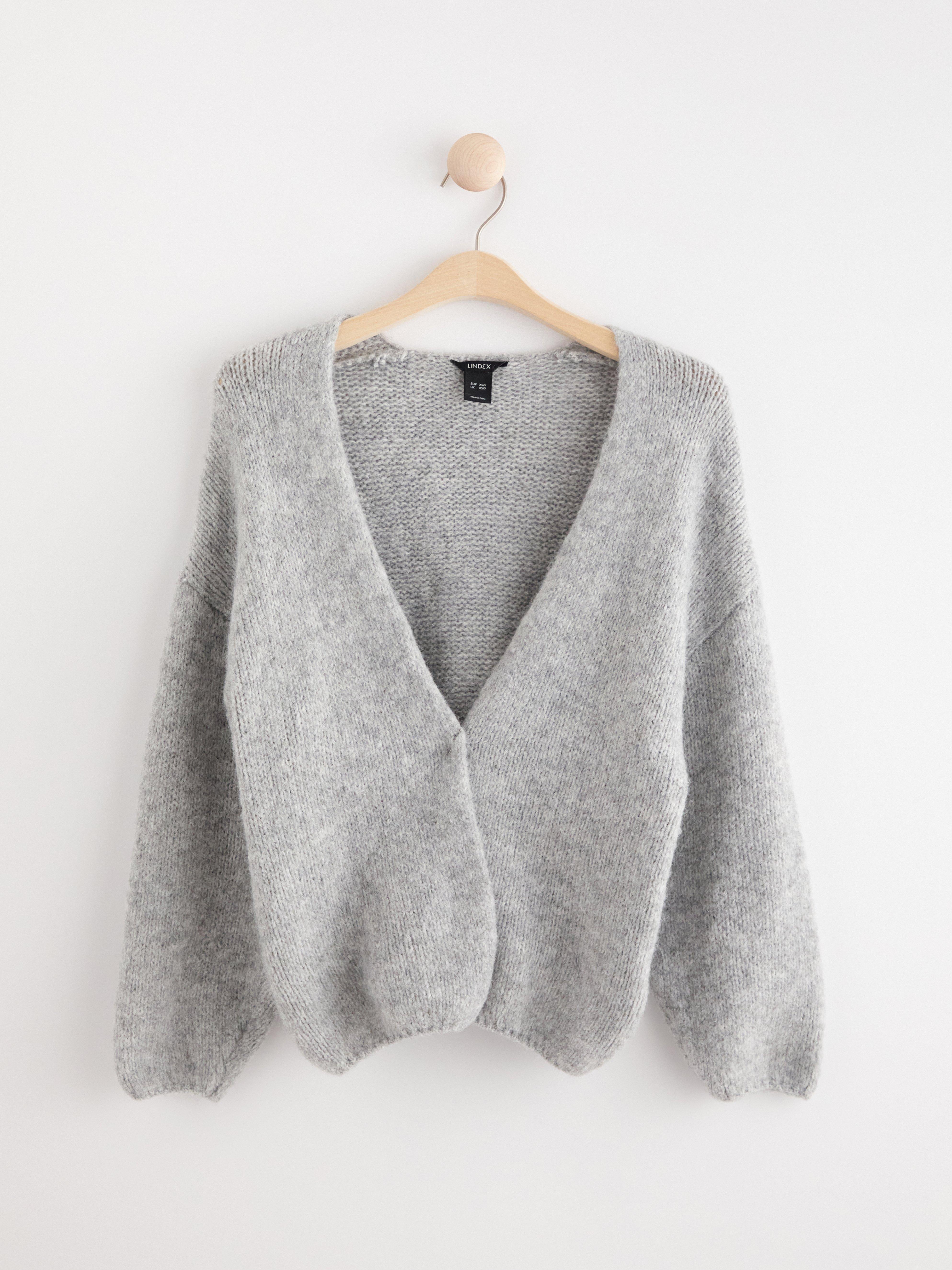 Knitted cardigan Grey melange