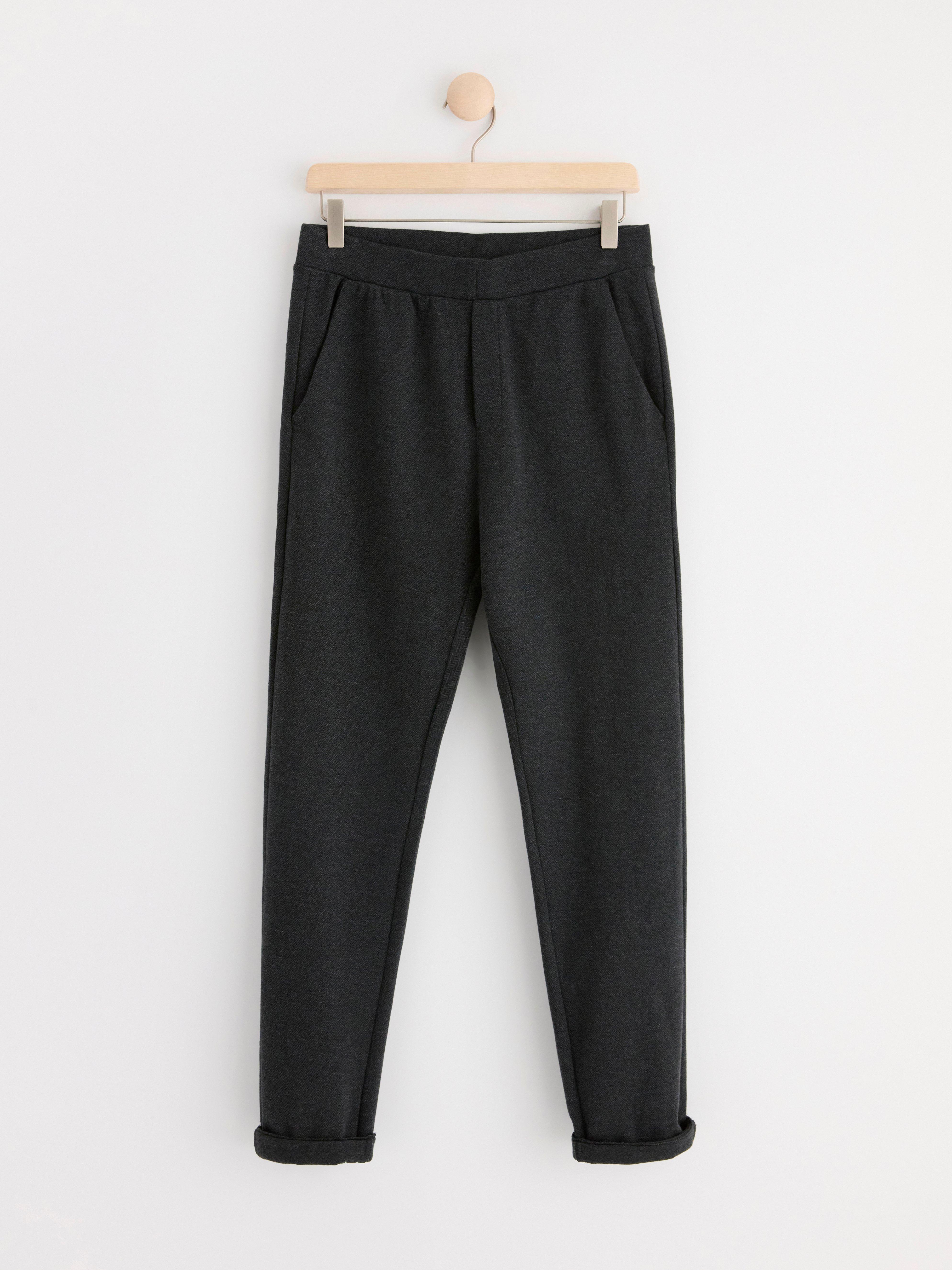 Herringbone joggers Black