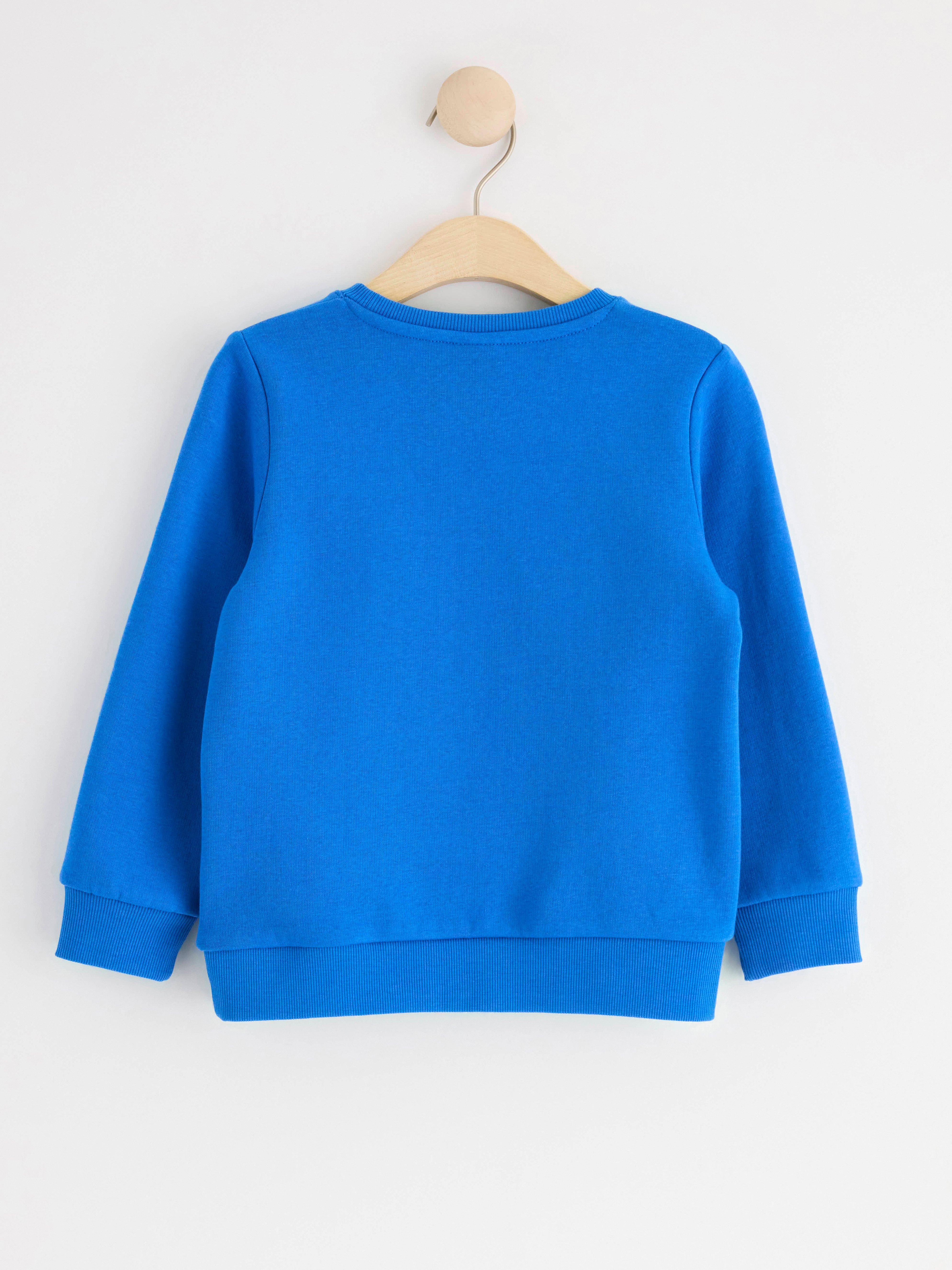 Sweatshirt with brushed inside Blue