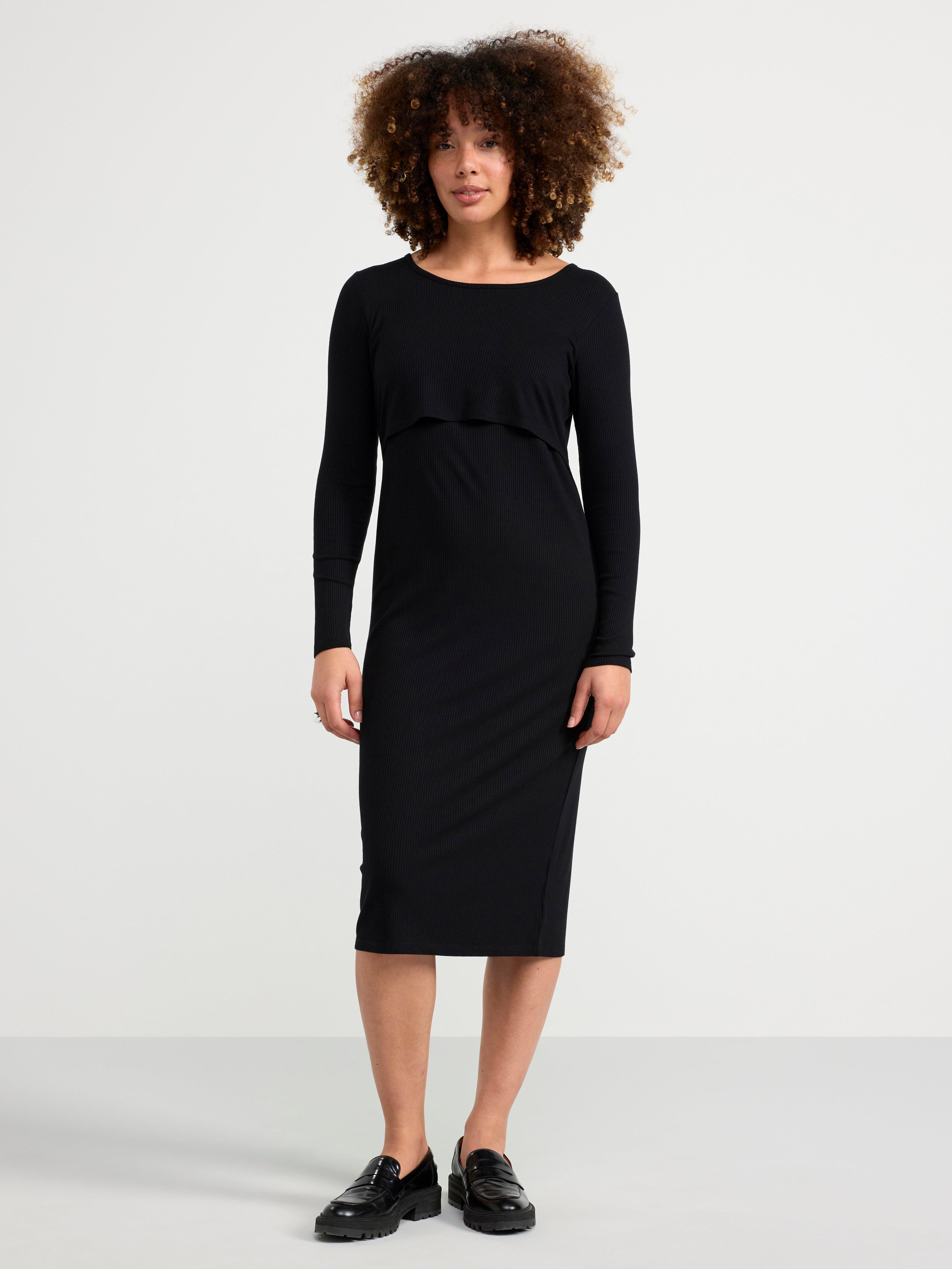 MOM Jersey nursing dress Black