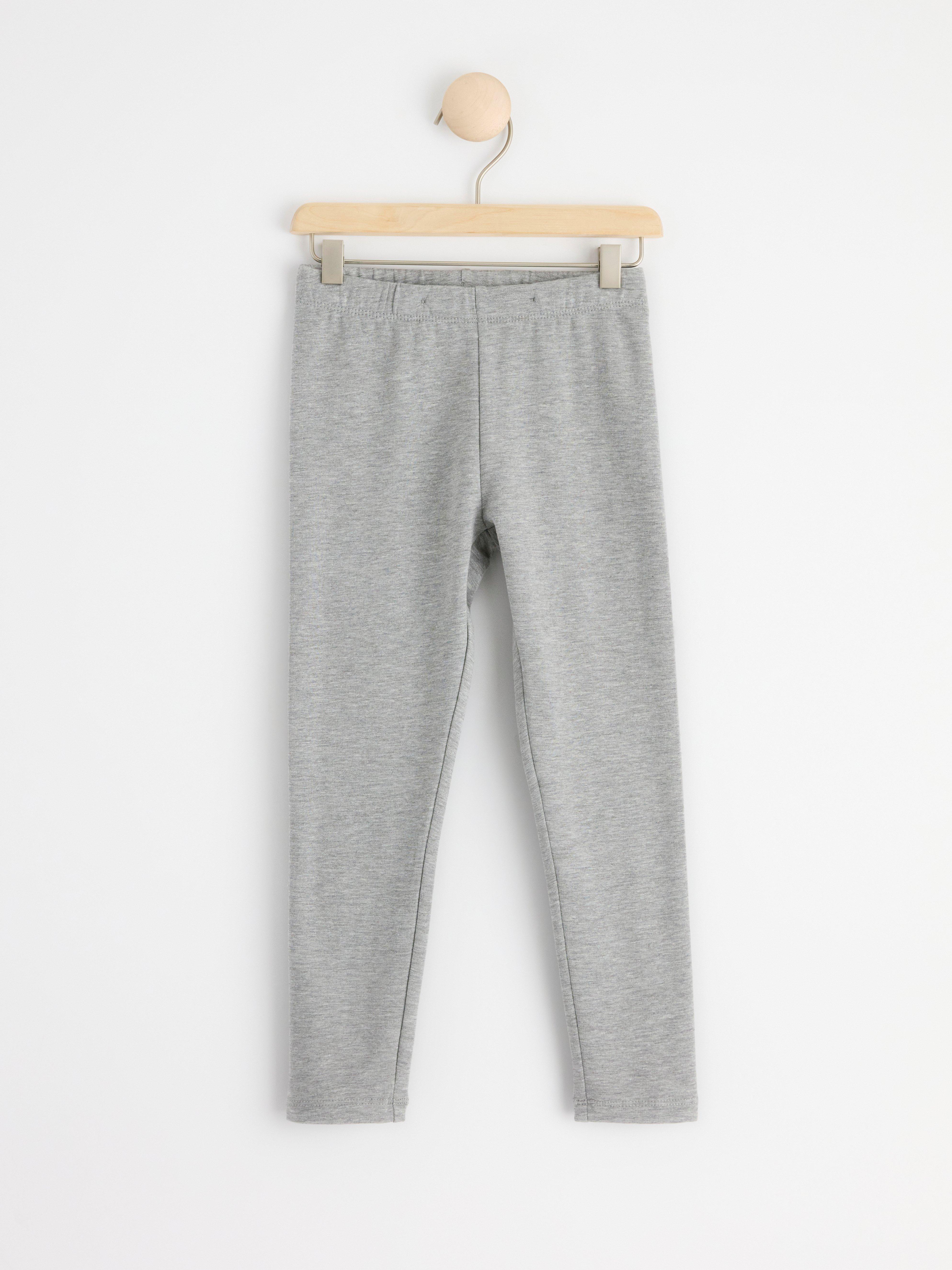 Leggings with brushed inside Grey Melange