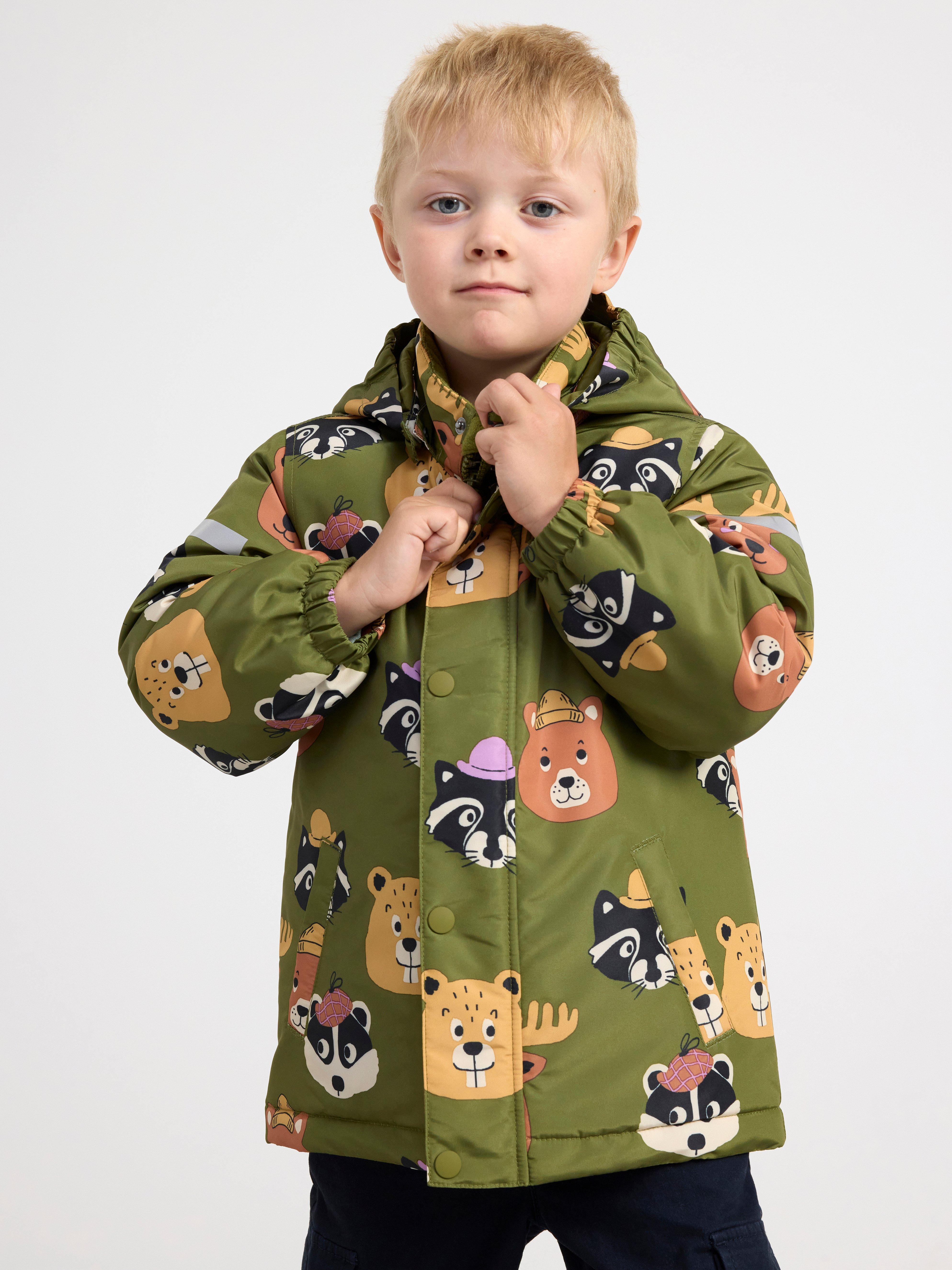 Water repellent padded jacket Dark Green