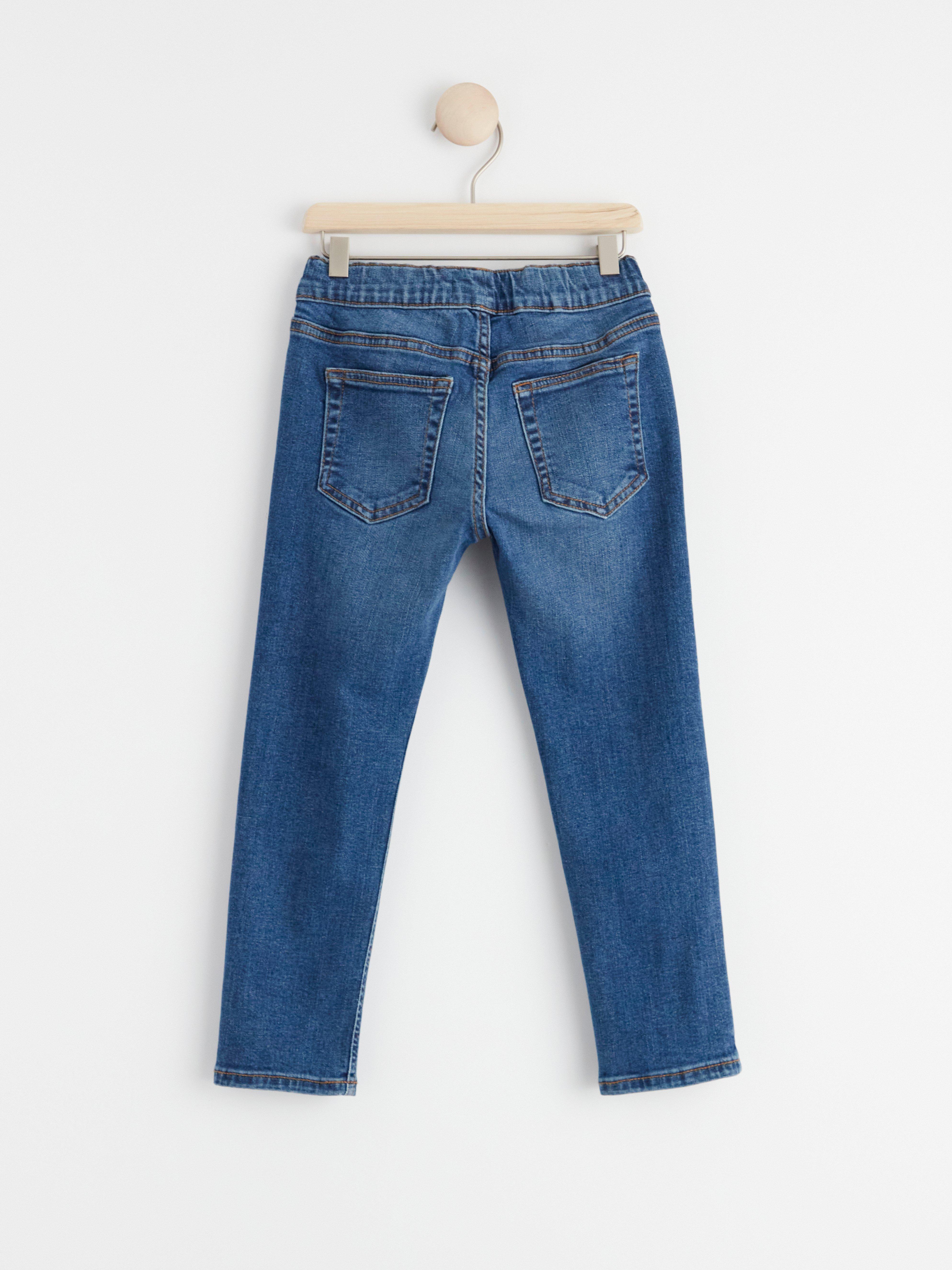 STURE Straight regular waist pull-up jeans Denim