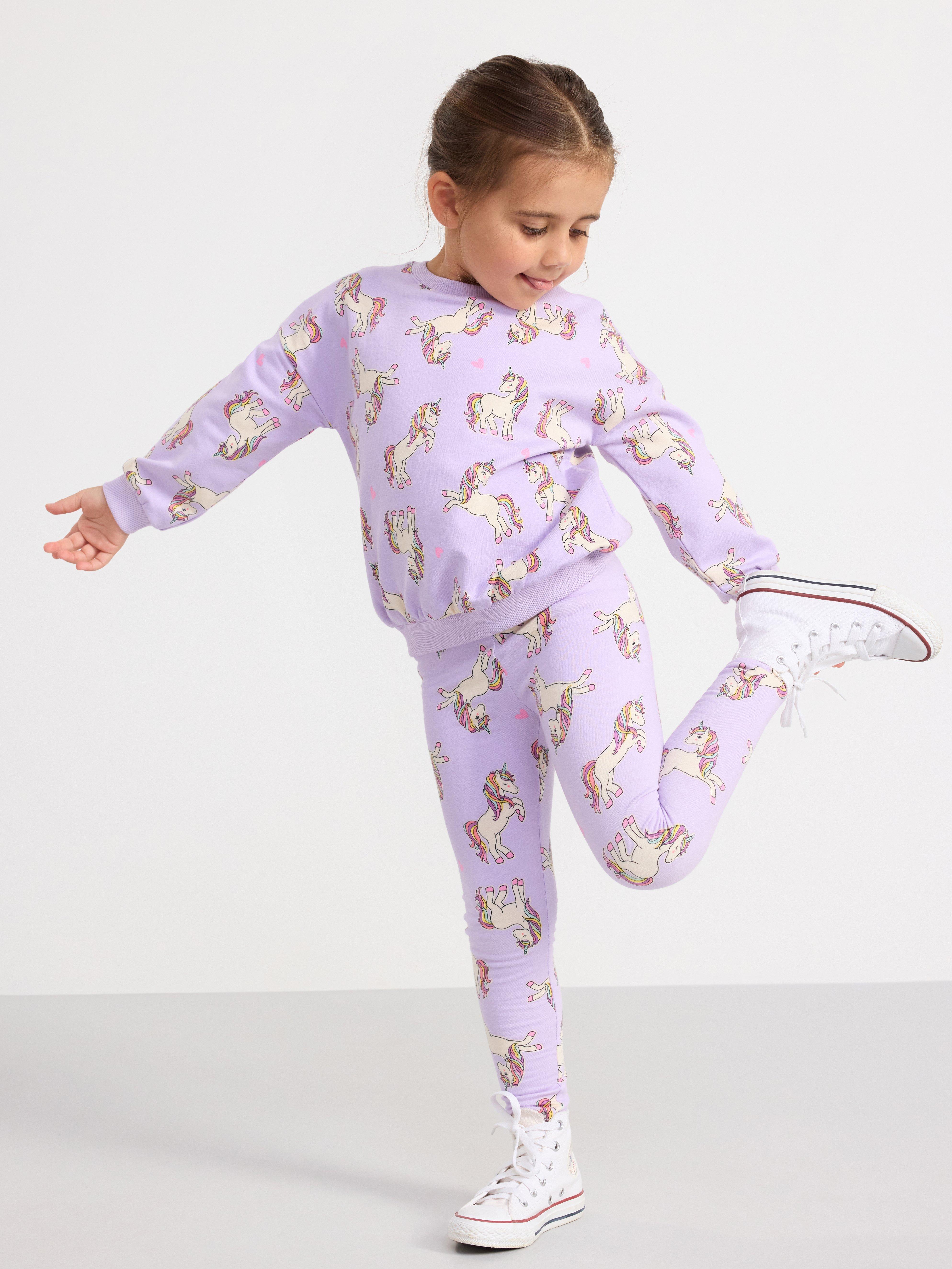 Sweatshirt with unicorns Light Lilac