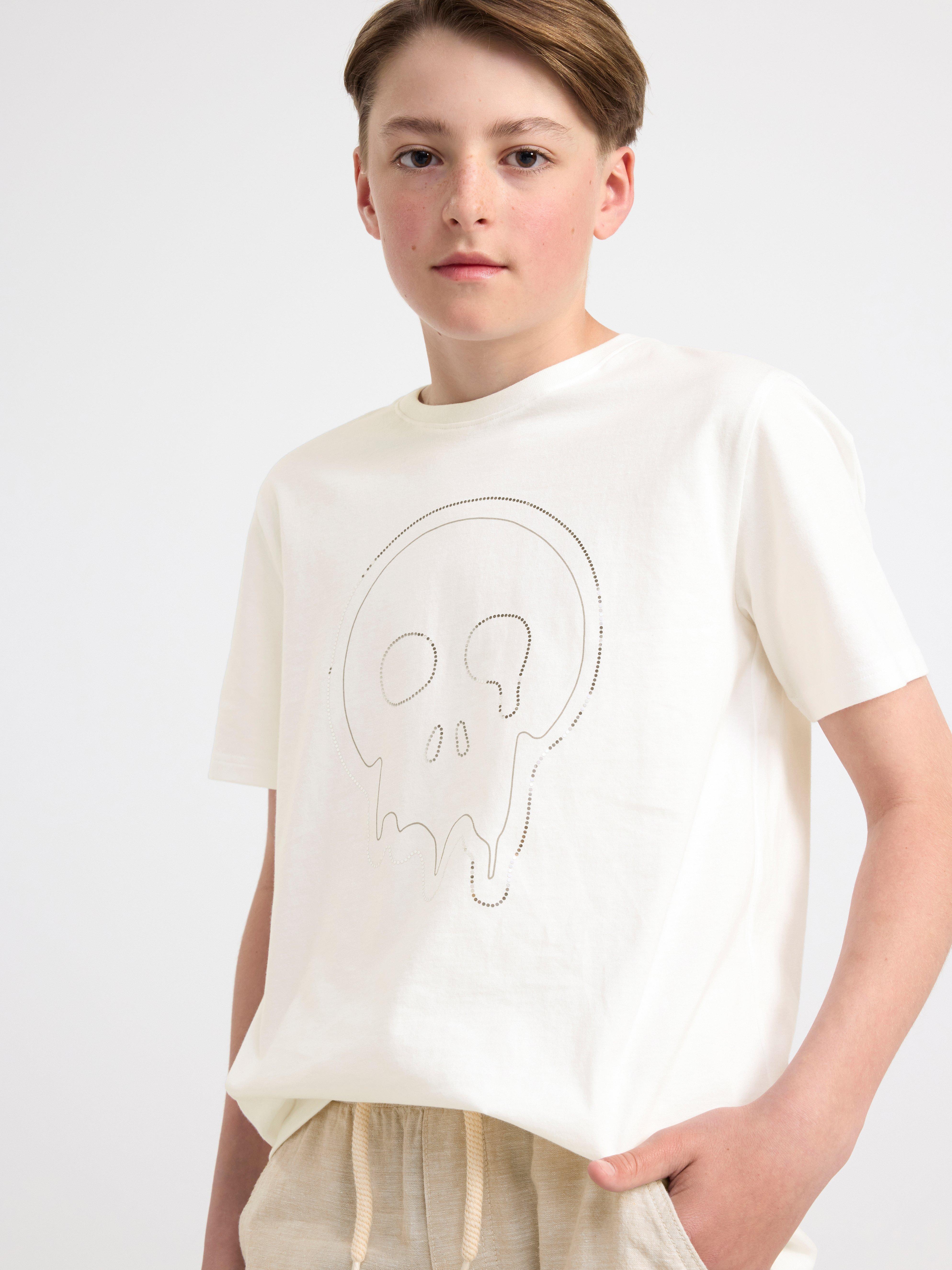 T-shirt with skull Off White