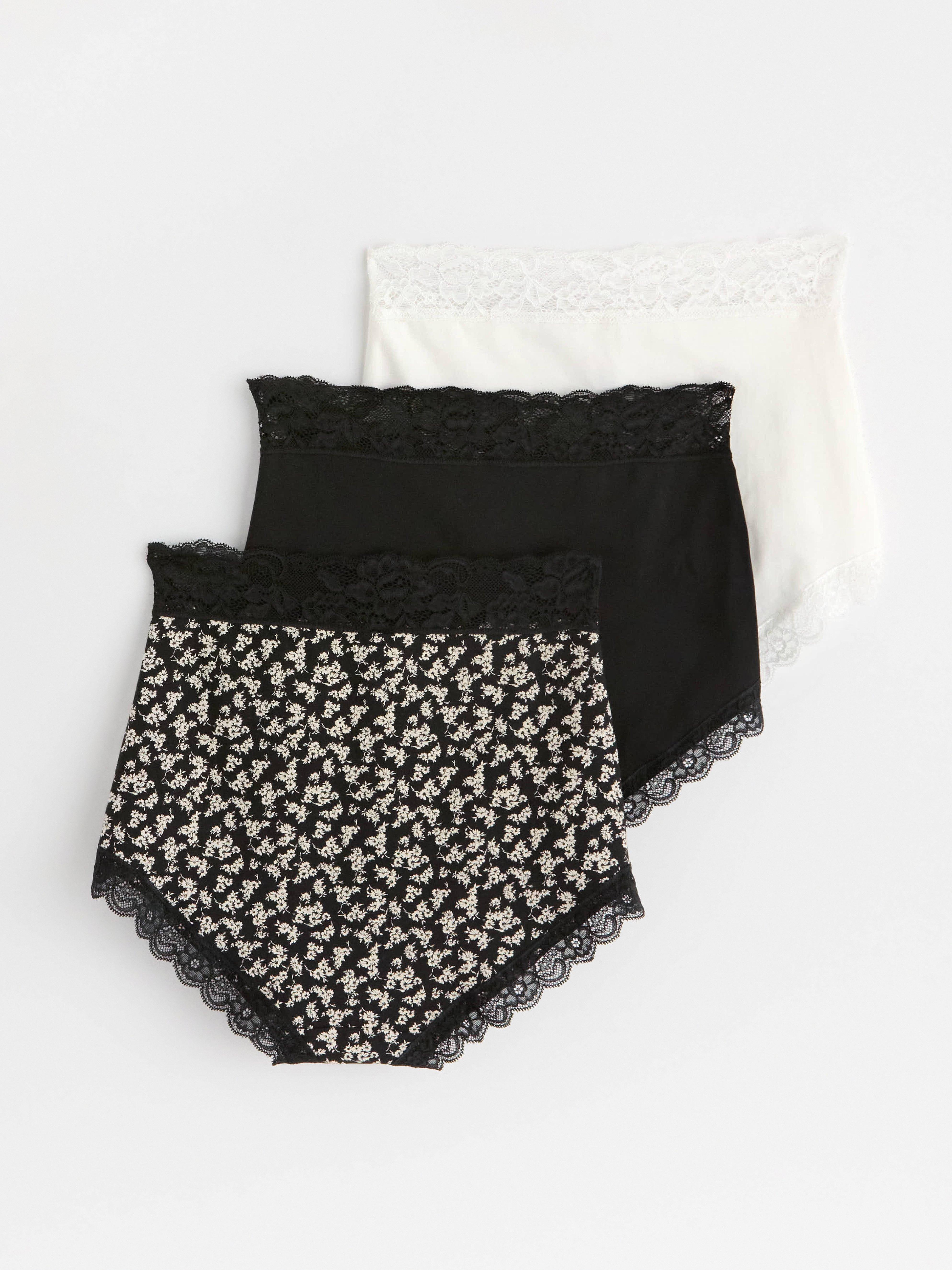 3-pack briefs with high waist Black