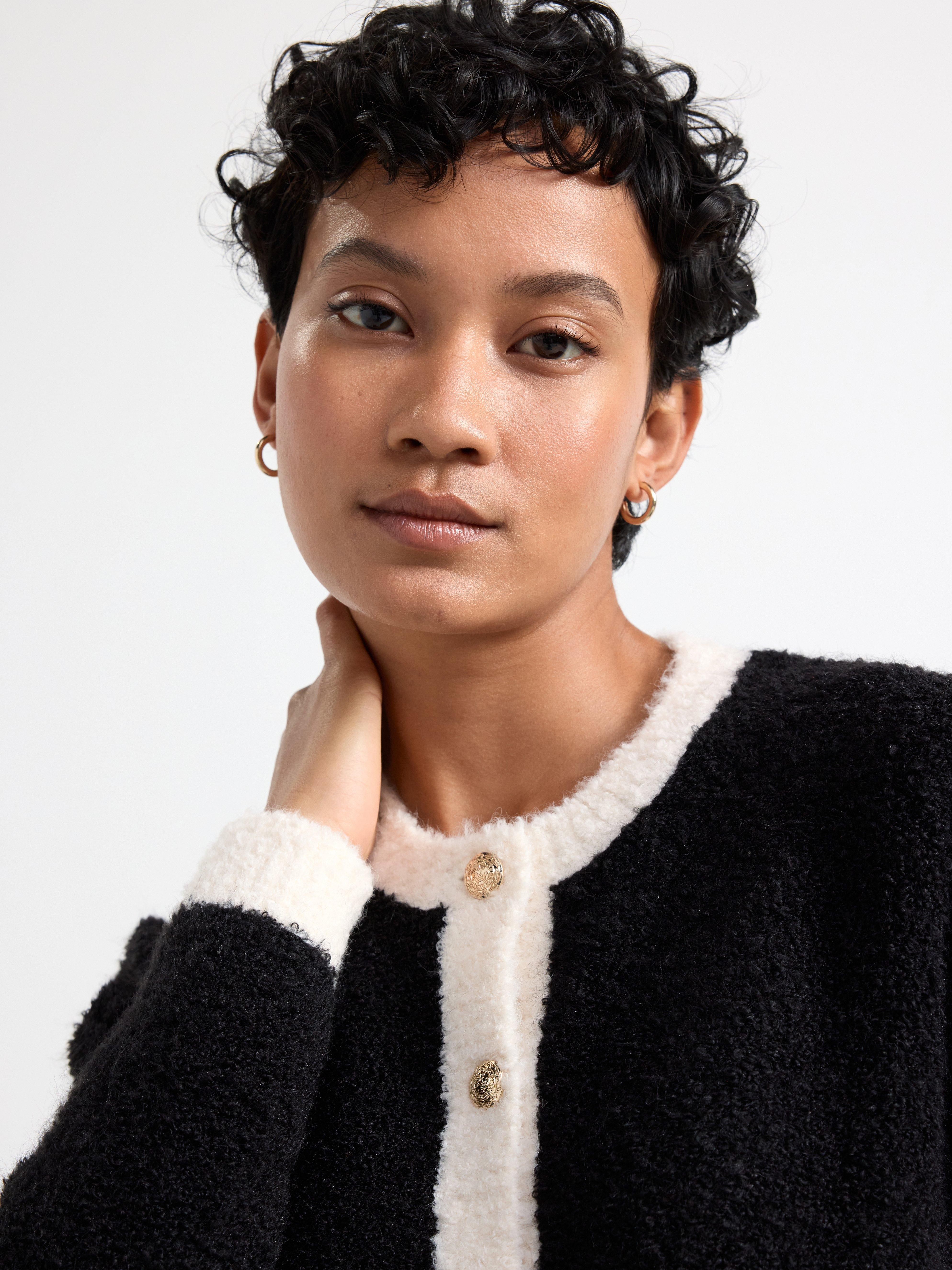 Cardigan knitted Black