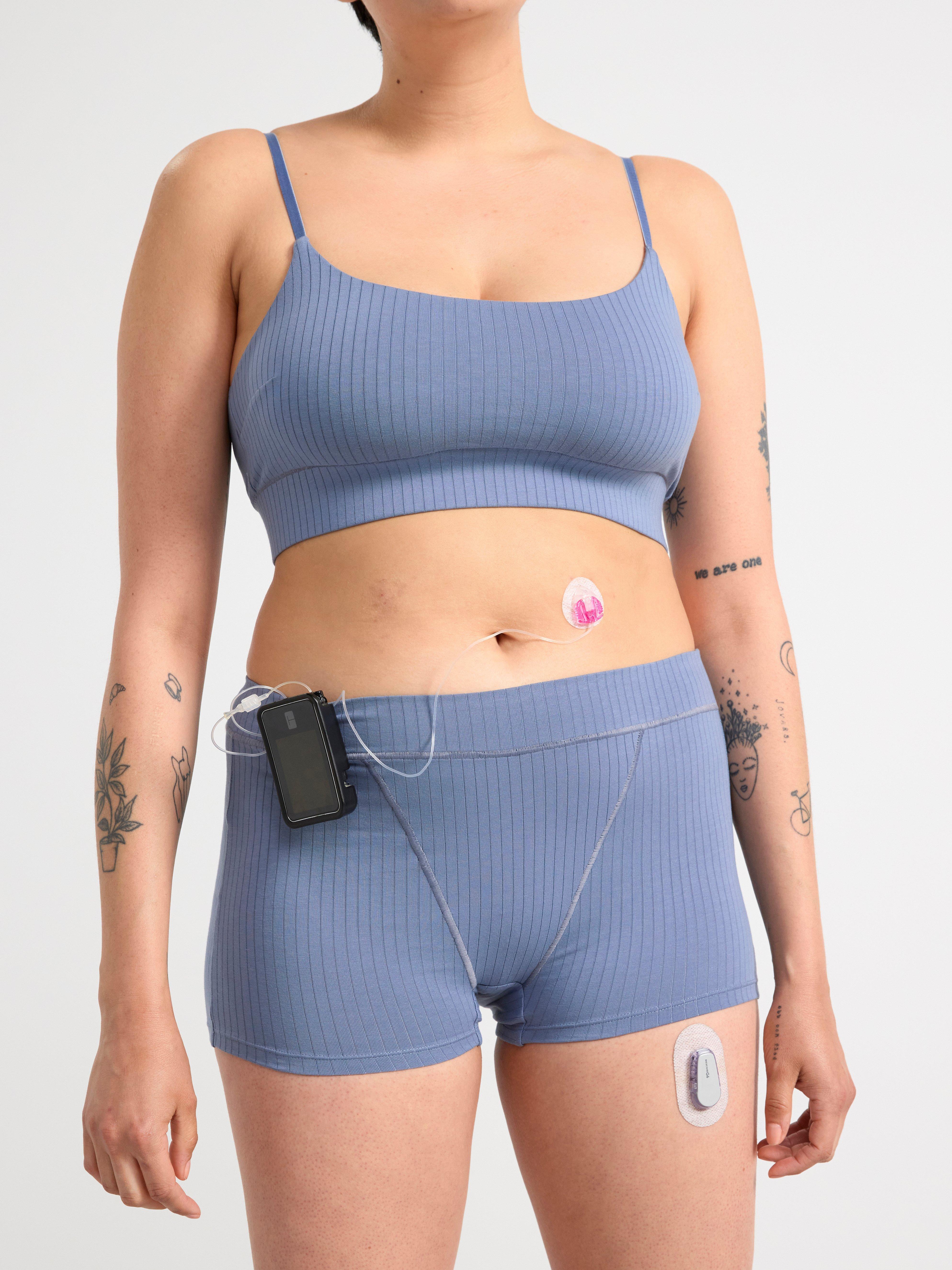Boxer brief with midi waist Light Blue