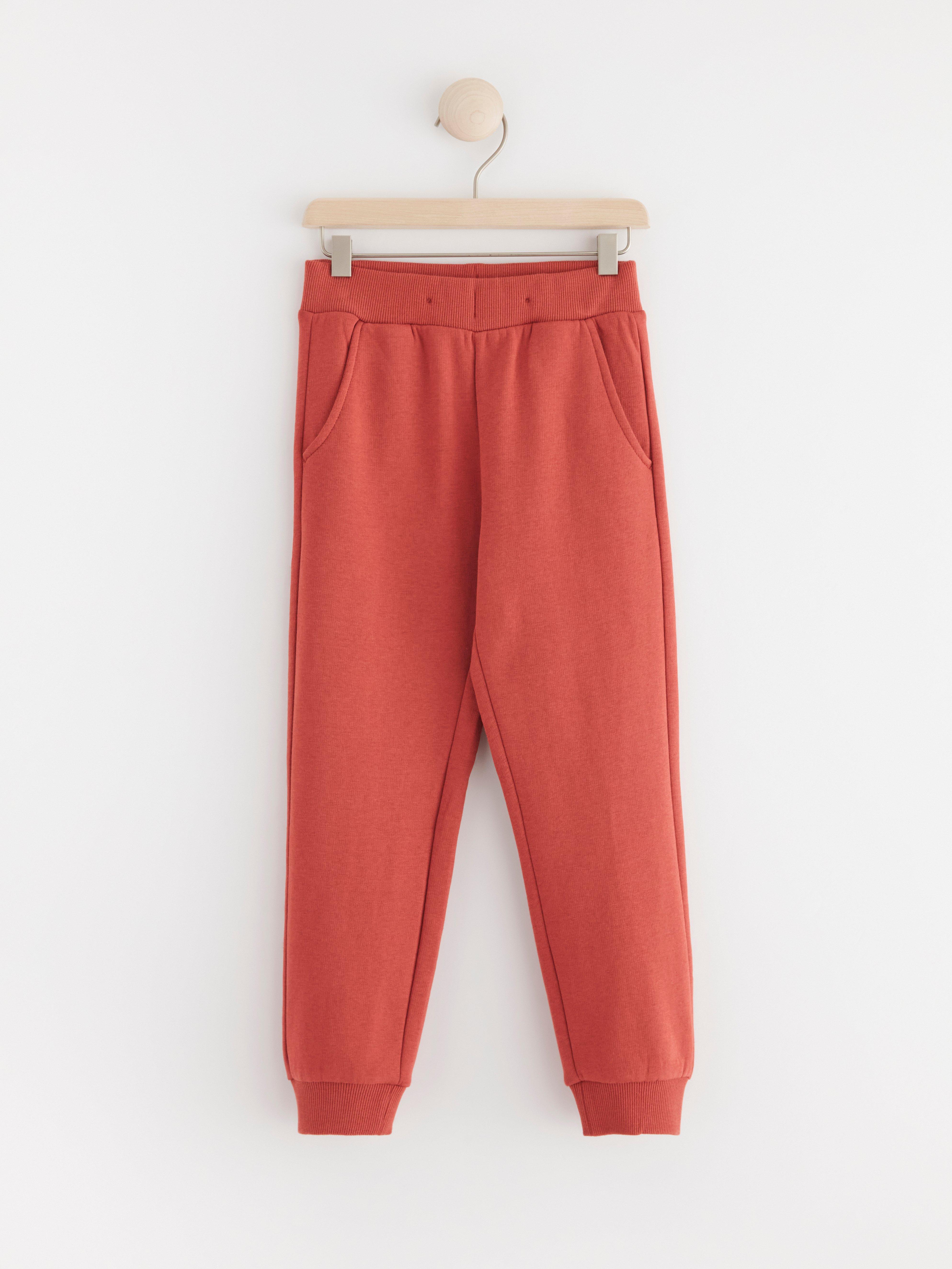 Joggers with brushed inside Dark Dusty Red