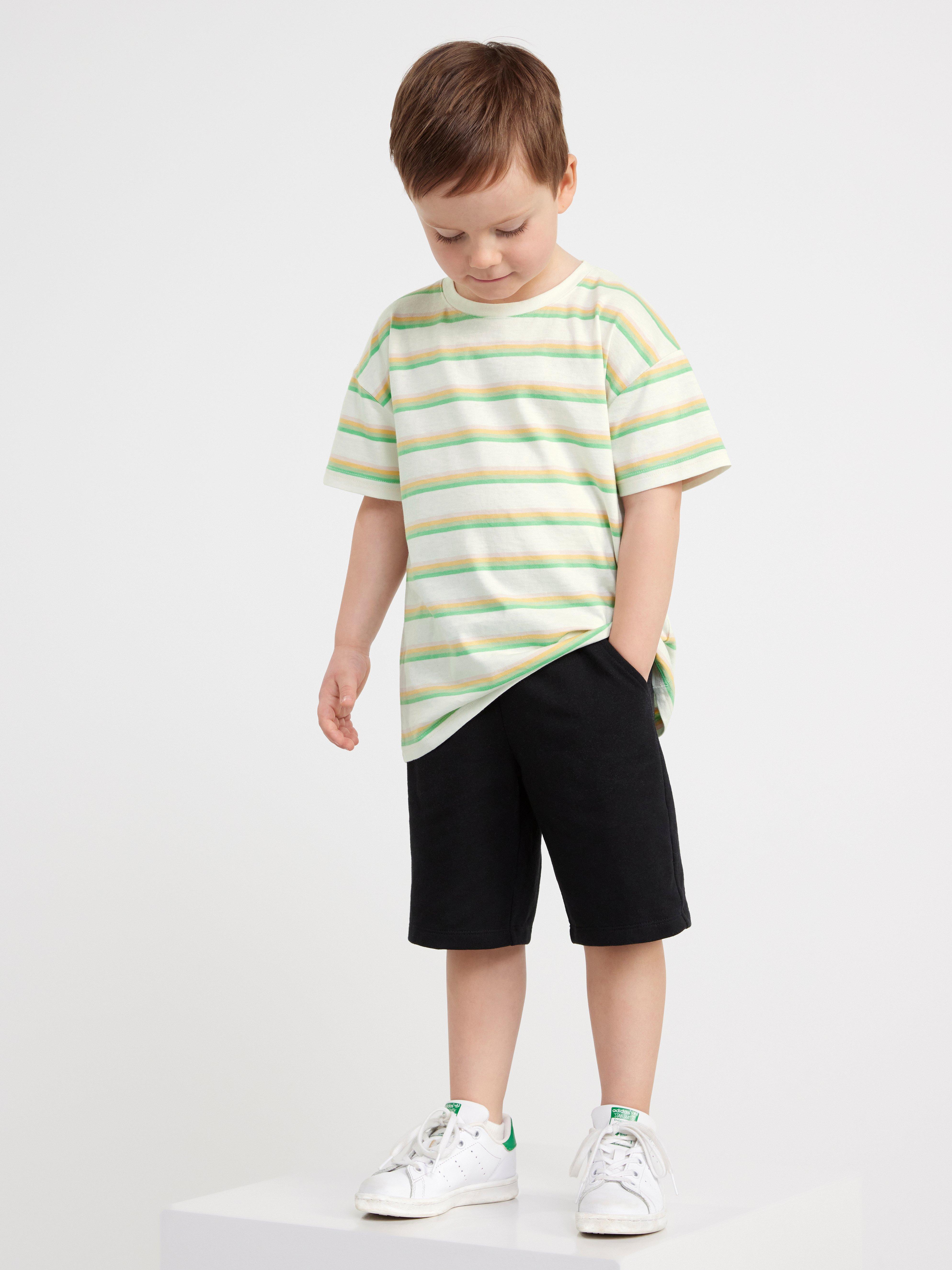 Striped oversized t-shirt Light Dusty White