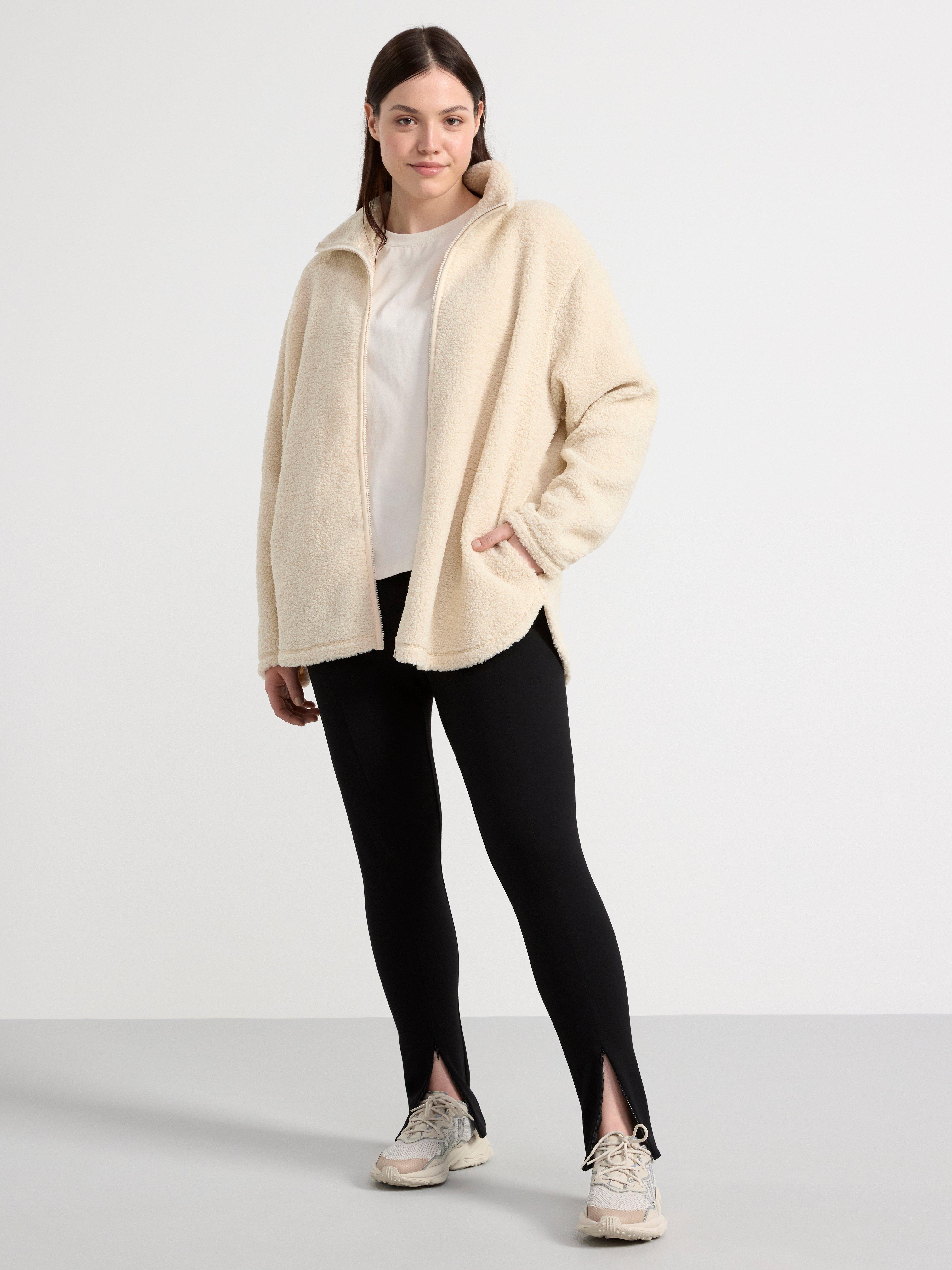 Jacket in pile Light Beige