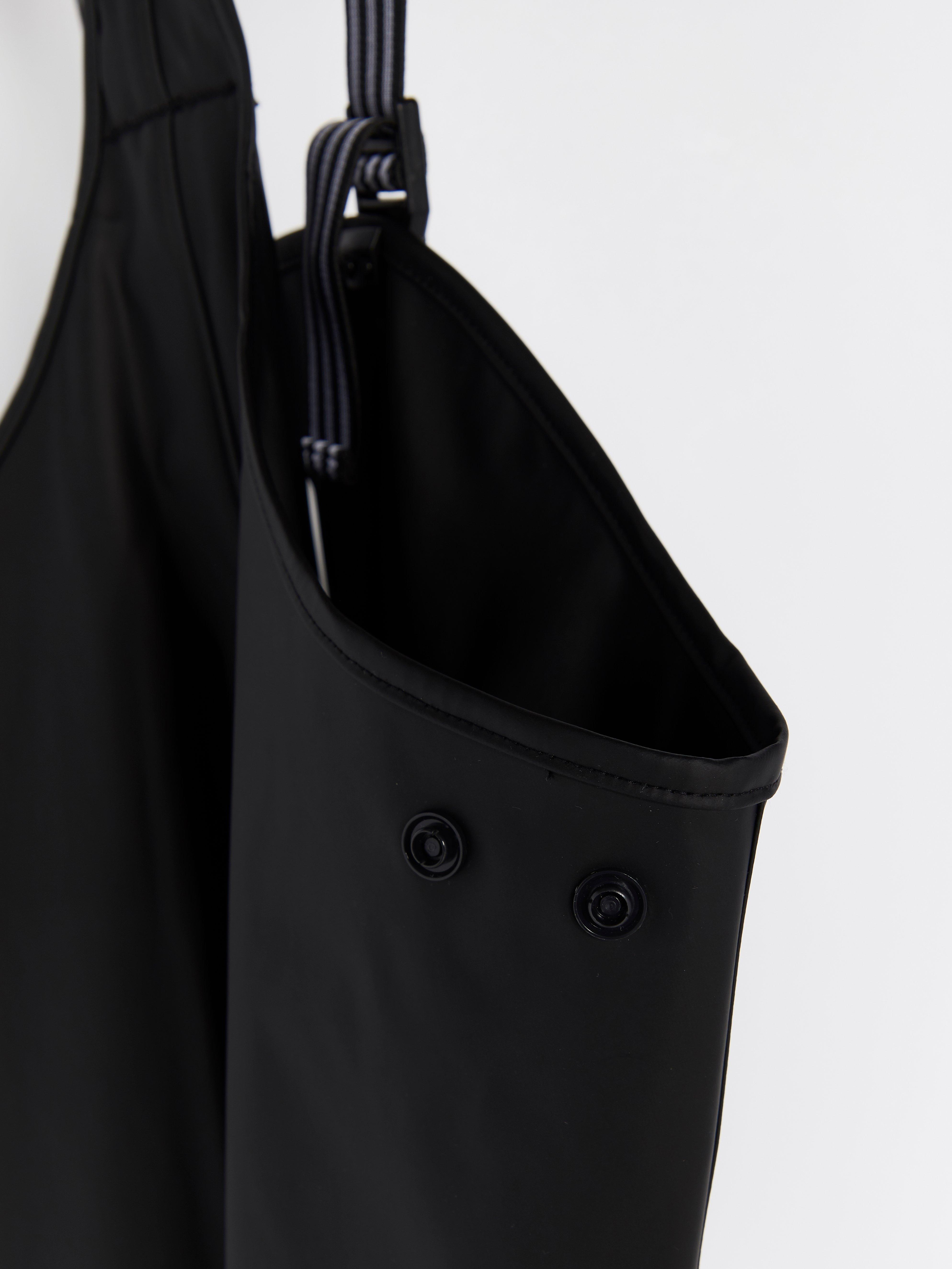 Rain trousers with fleece lining Black