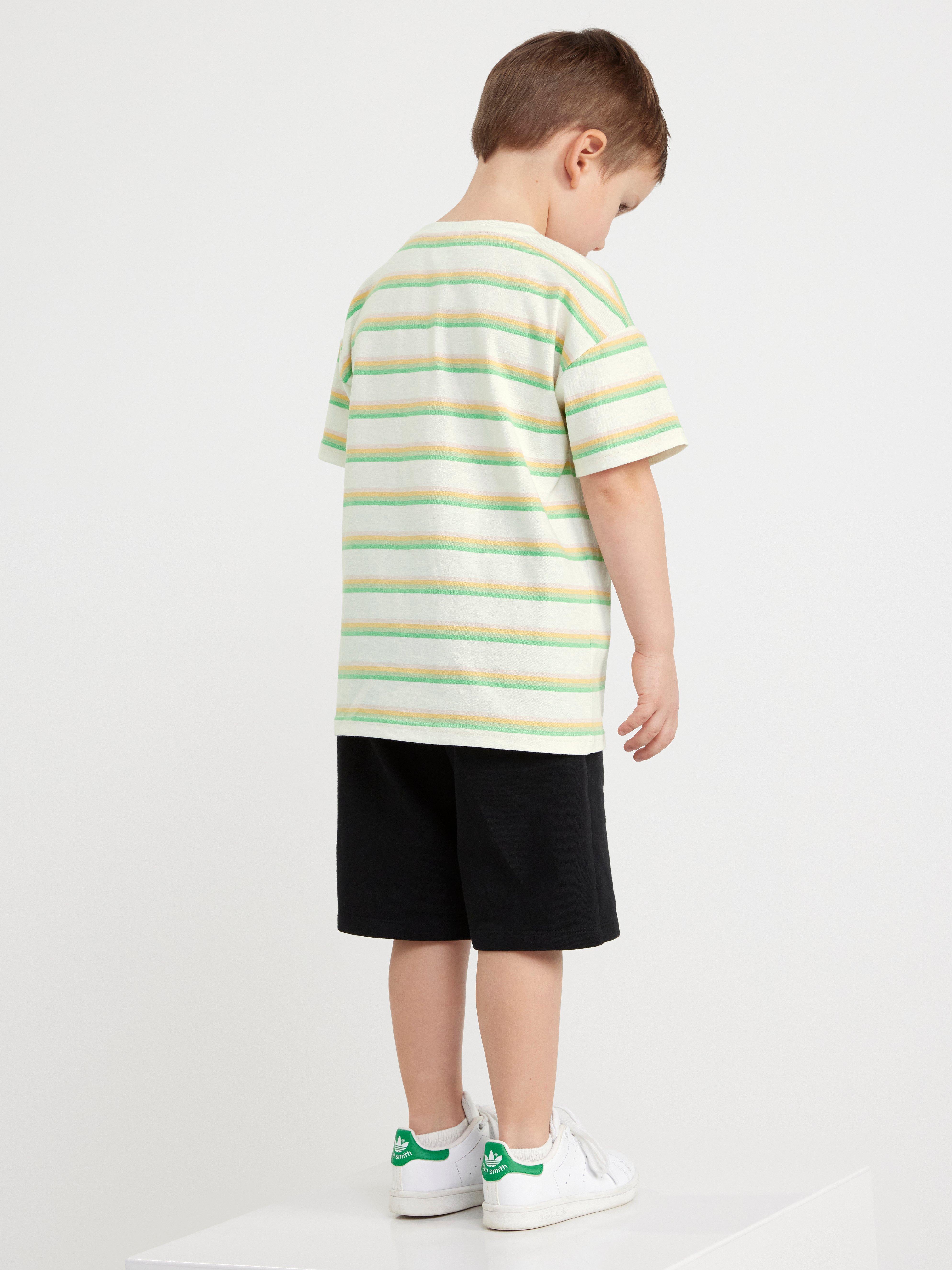 Striped oversized t-shirt Light Dusty White