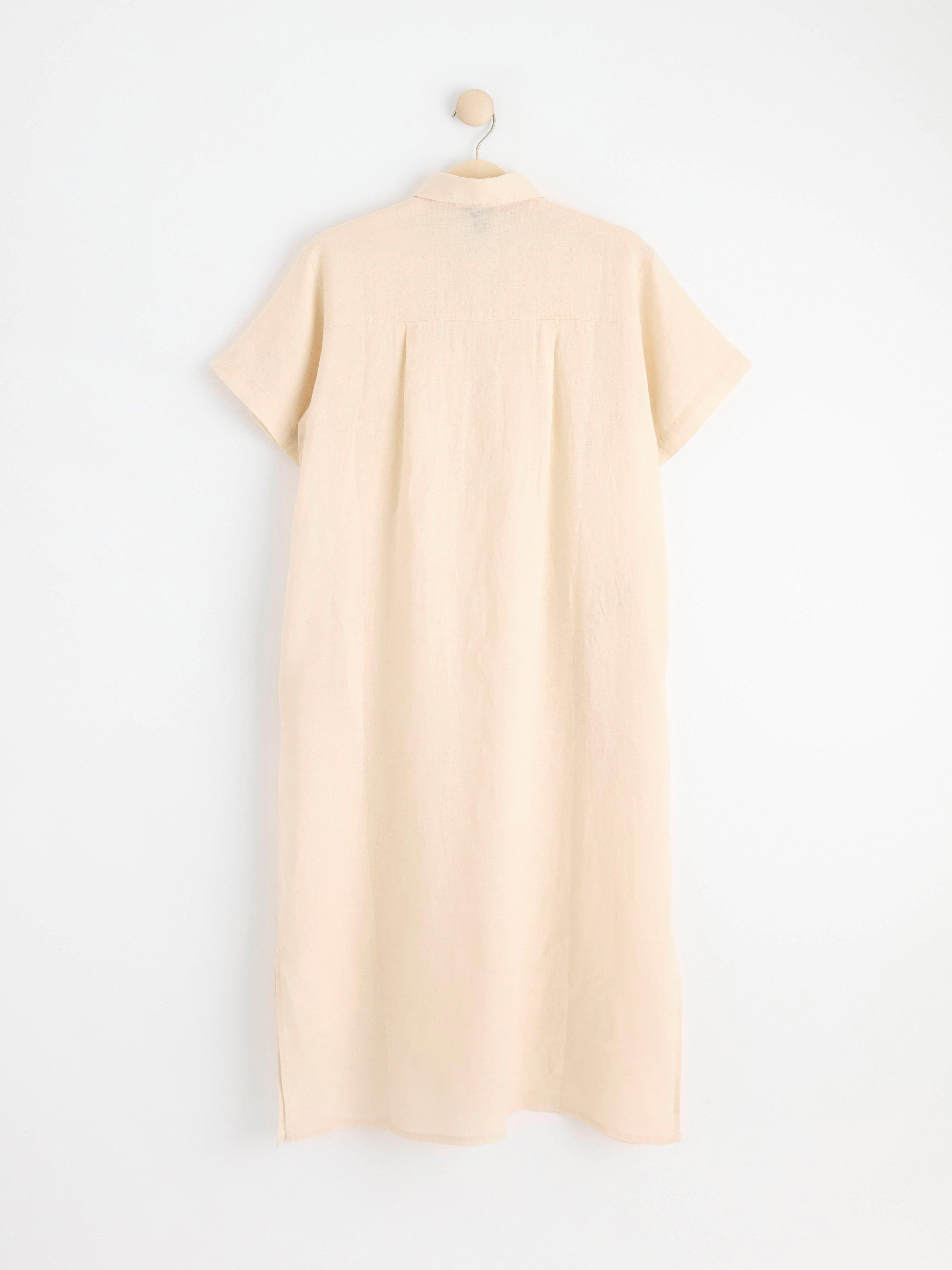 Linen shirt dress Light Beige