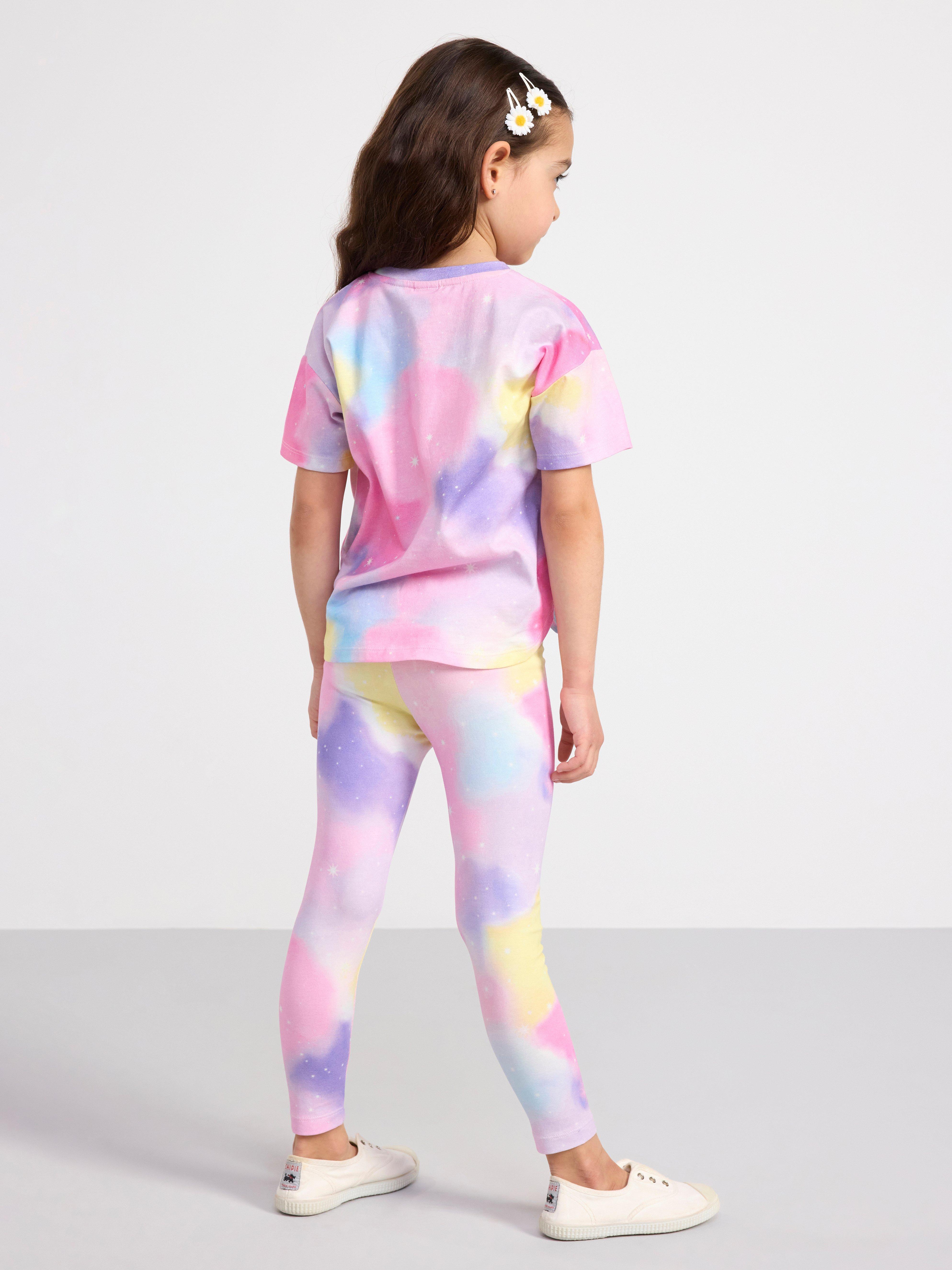 Leggings with rainbow colours Light Pink