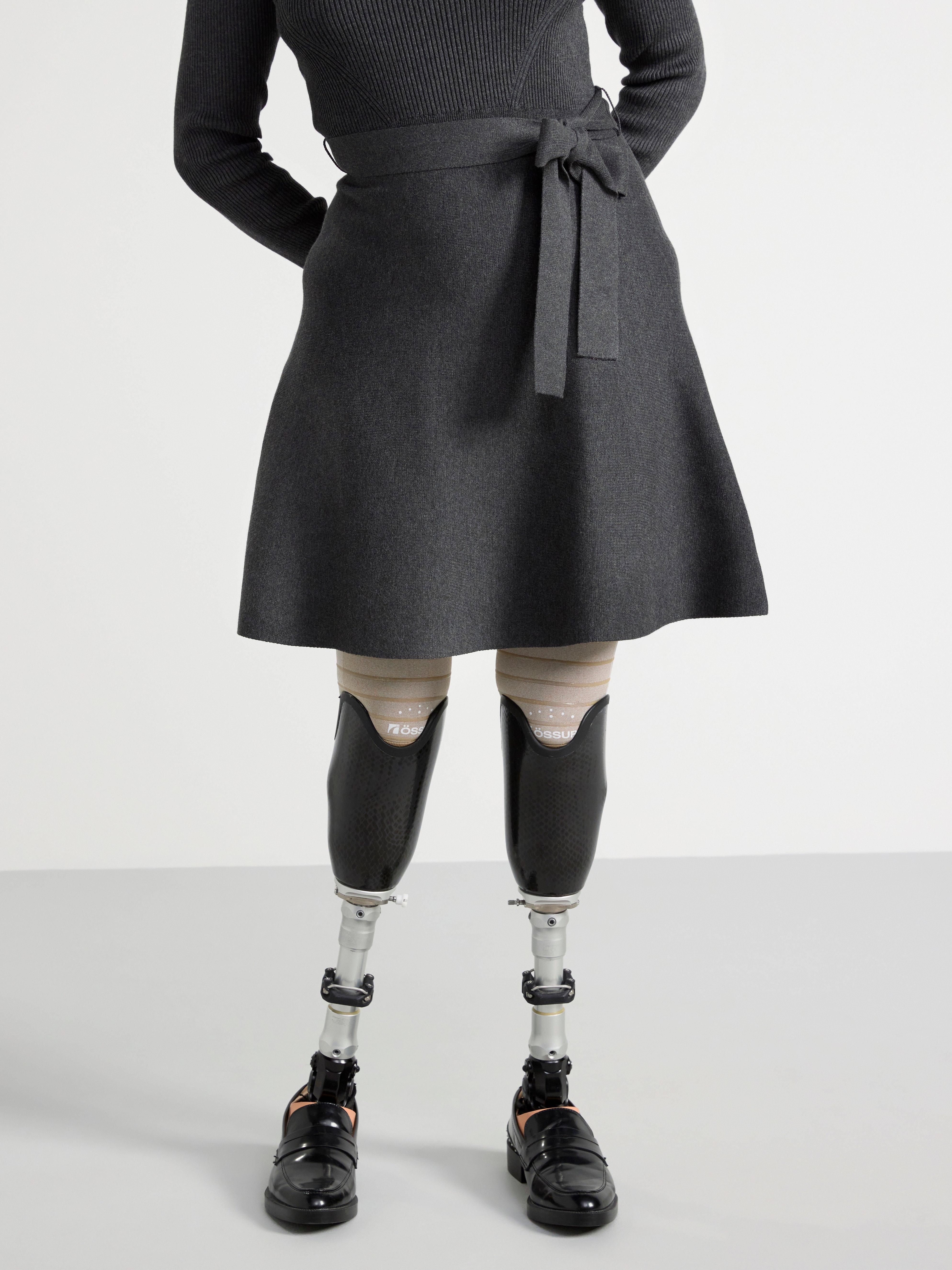 Knitted long sleeve dress Dark Grey Melange