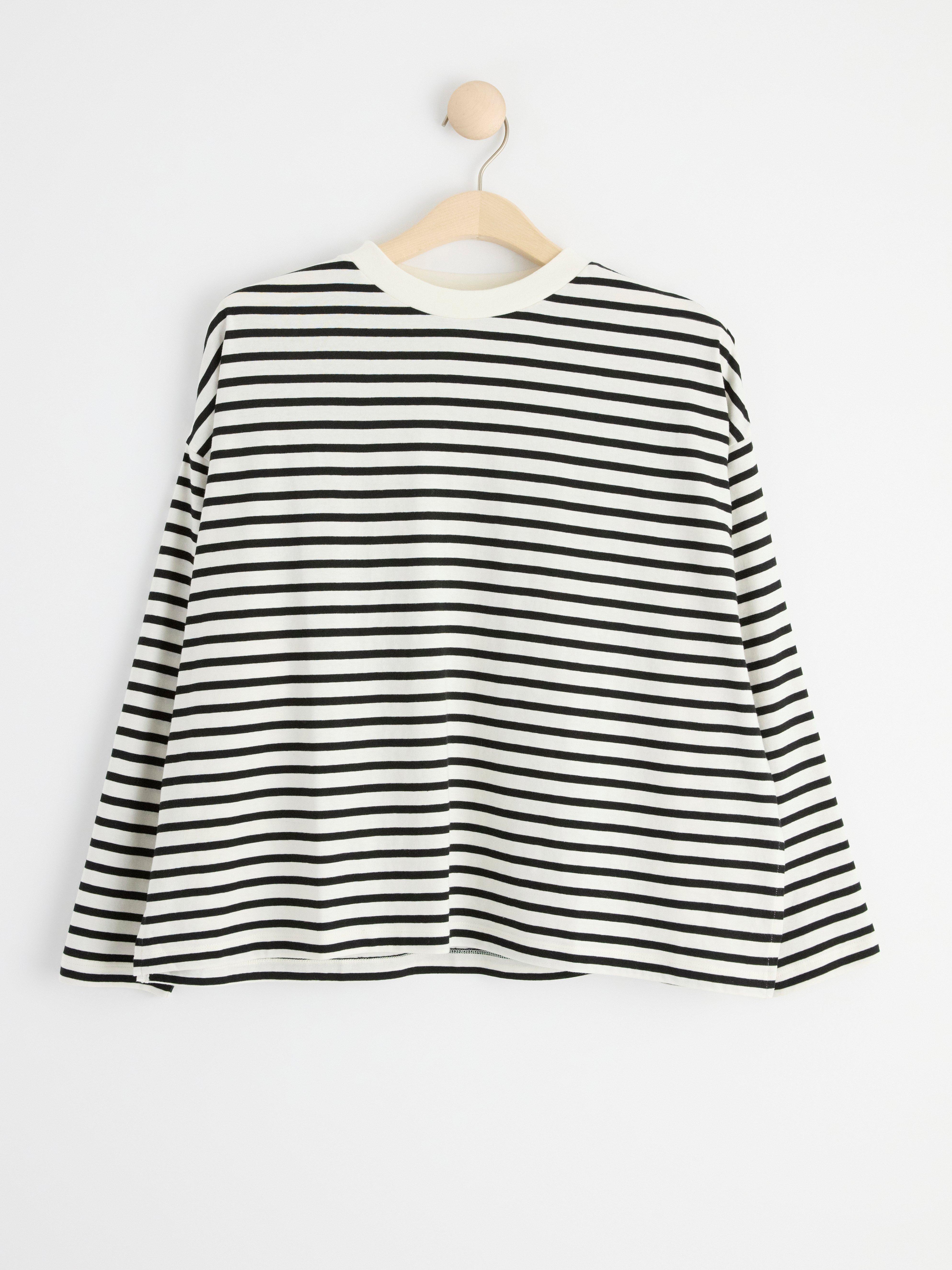 MOM Long sleeved top with stripes Light White