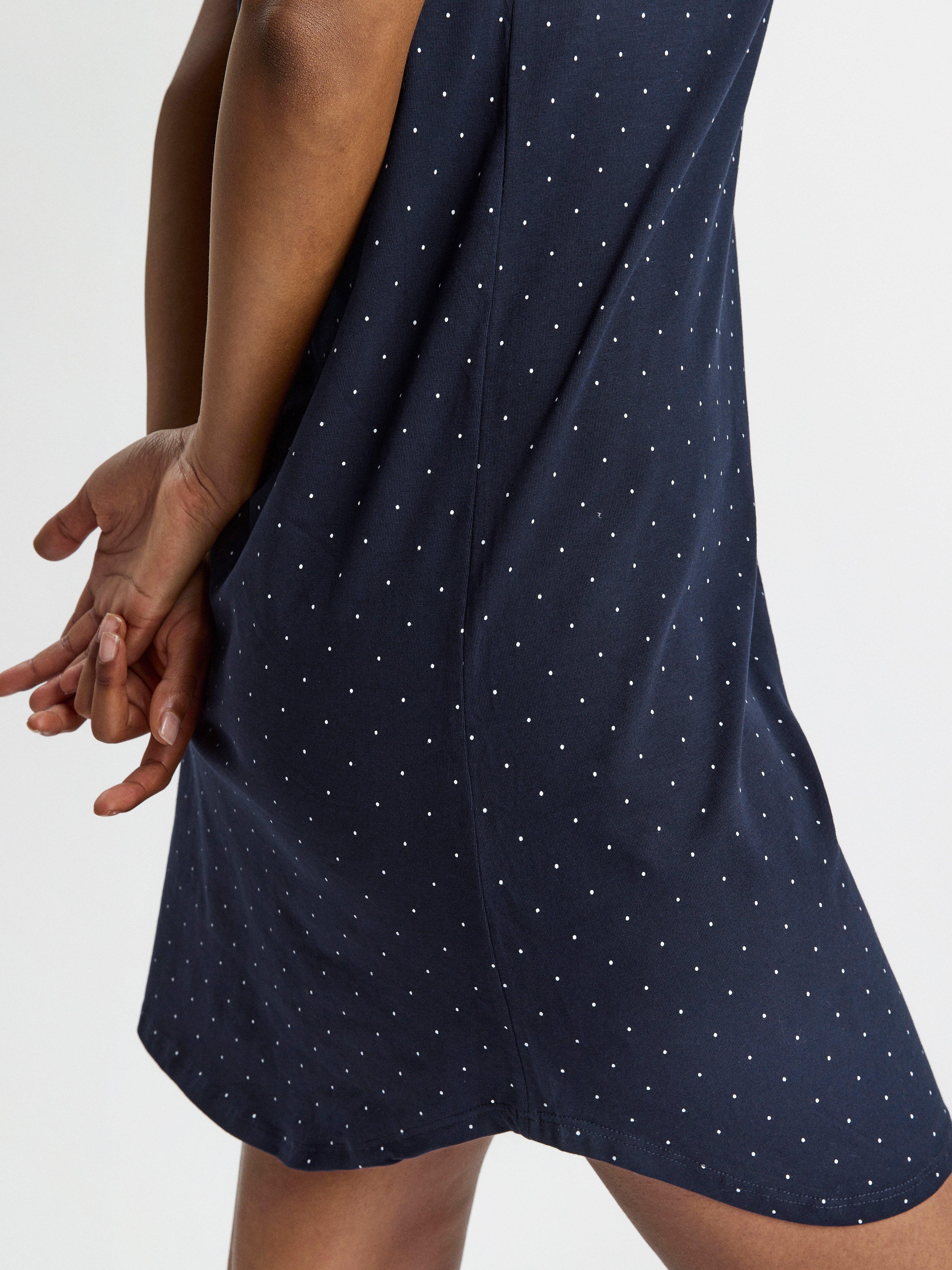 Patterned night dress Dark Blue