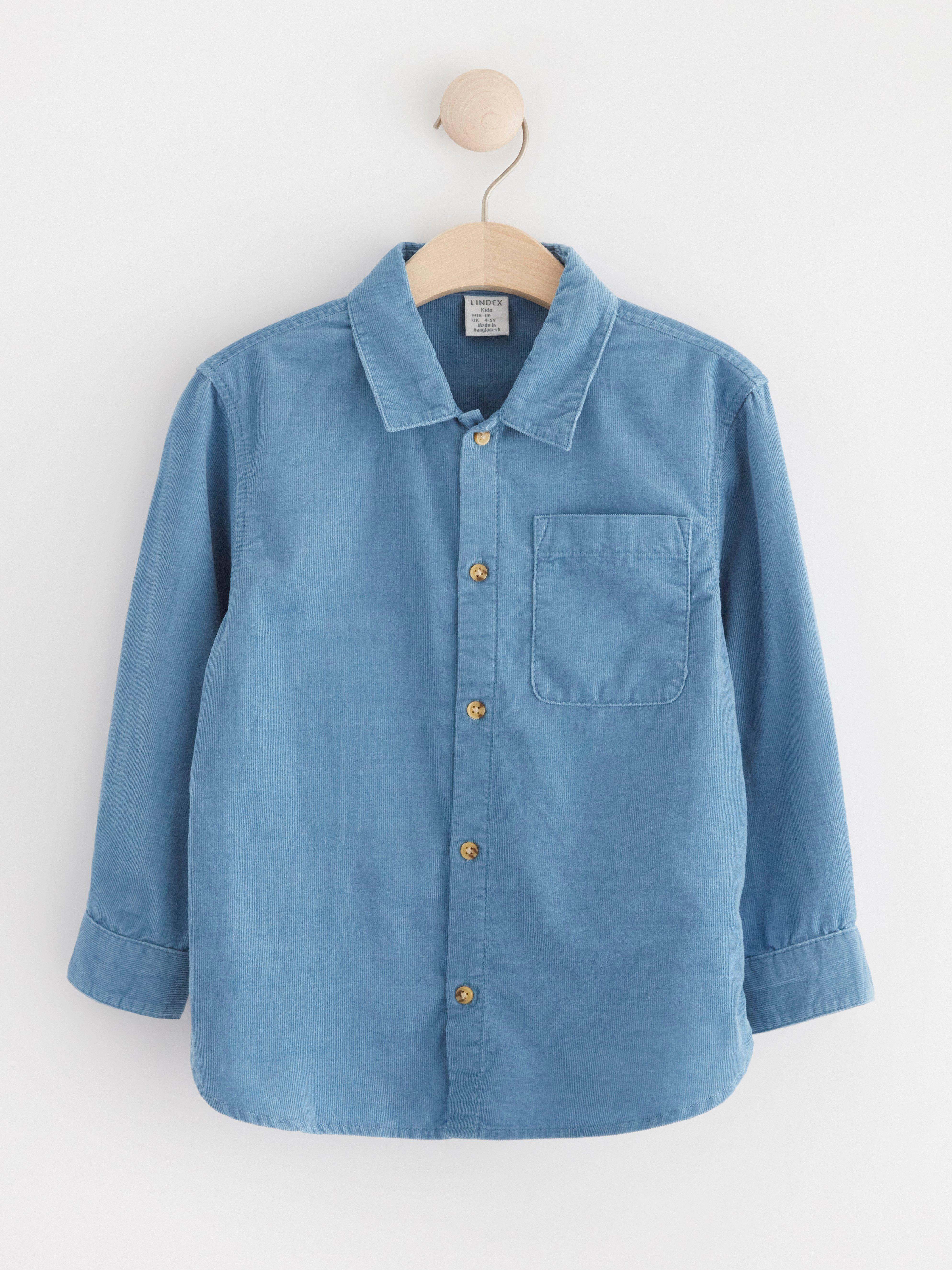 Shirt in corduroy Light Dusty Blue