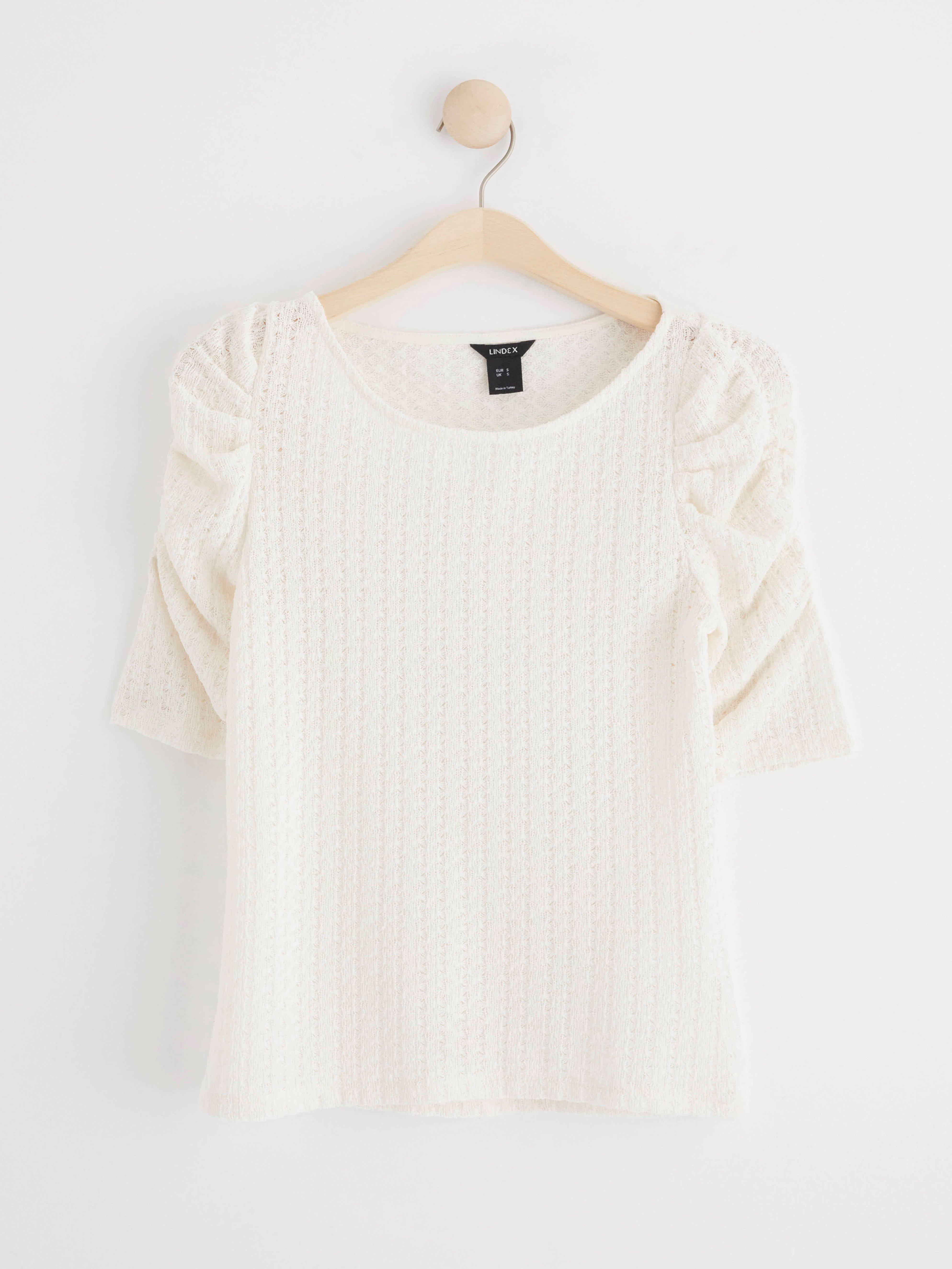 Puff sleeve top Off White