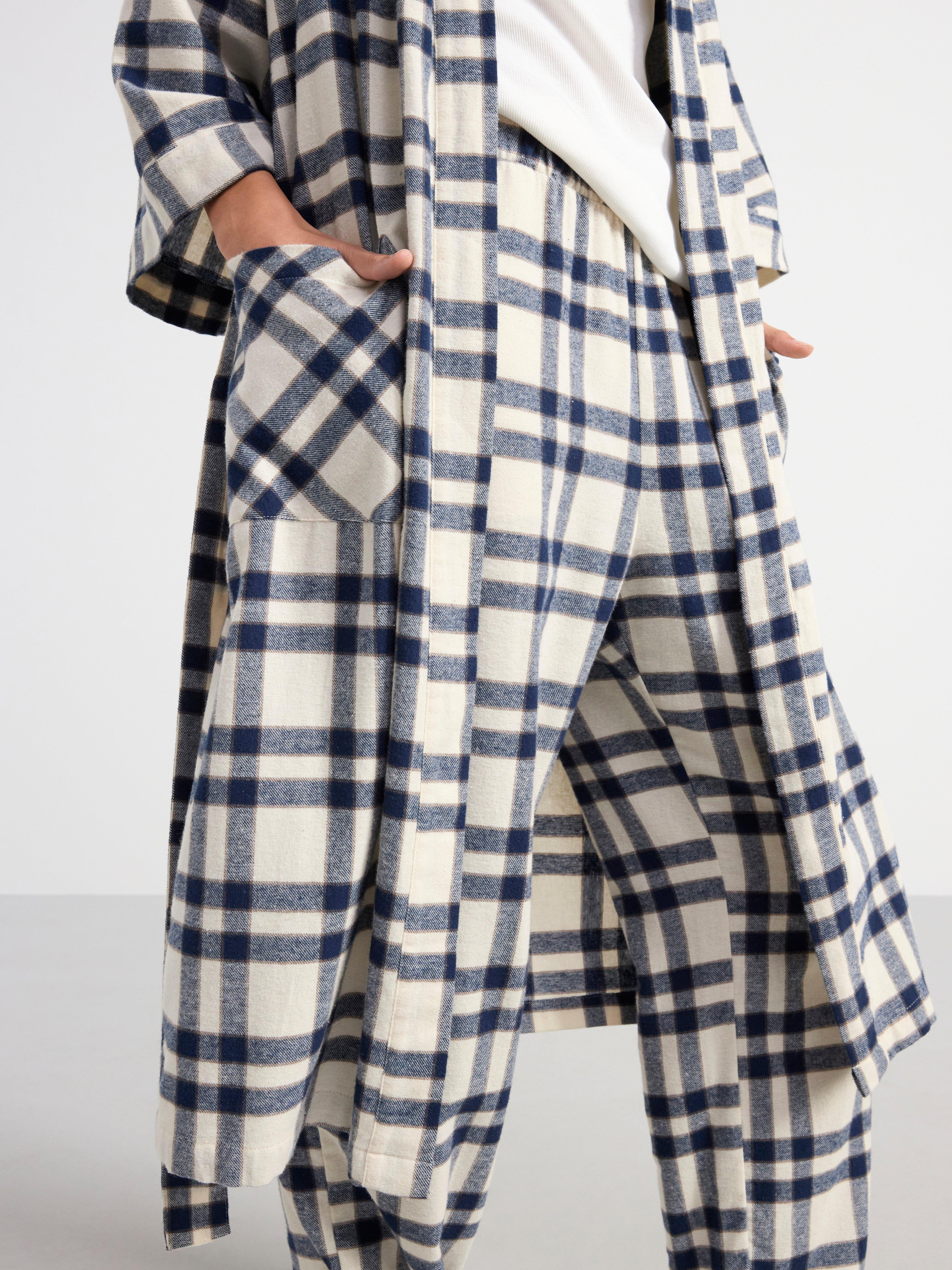Robe in flannel Navy