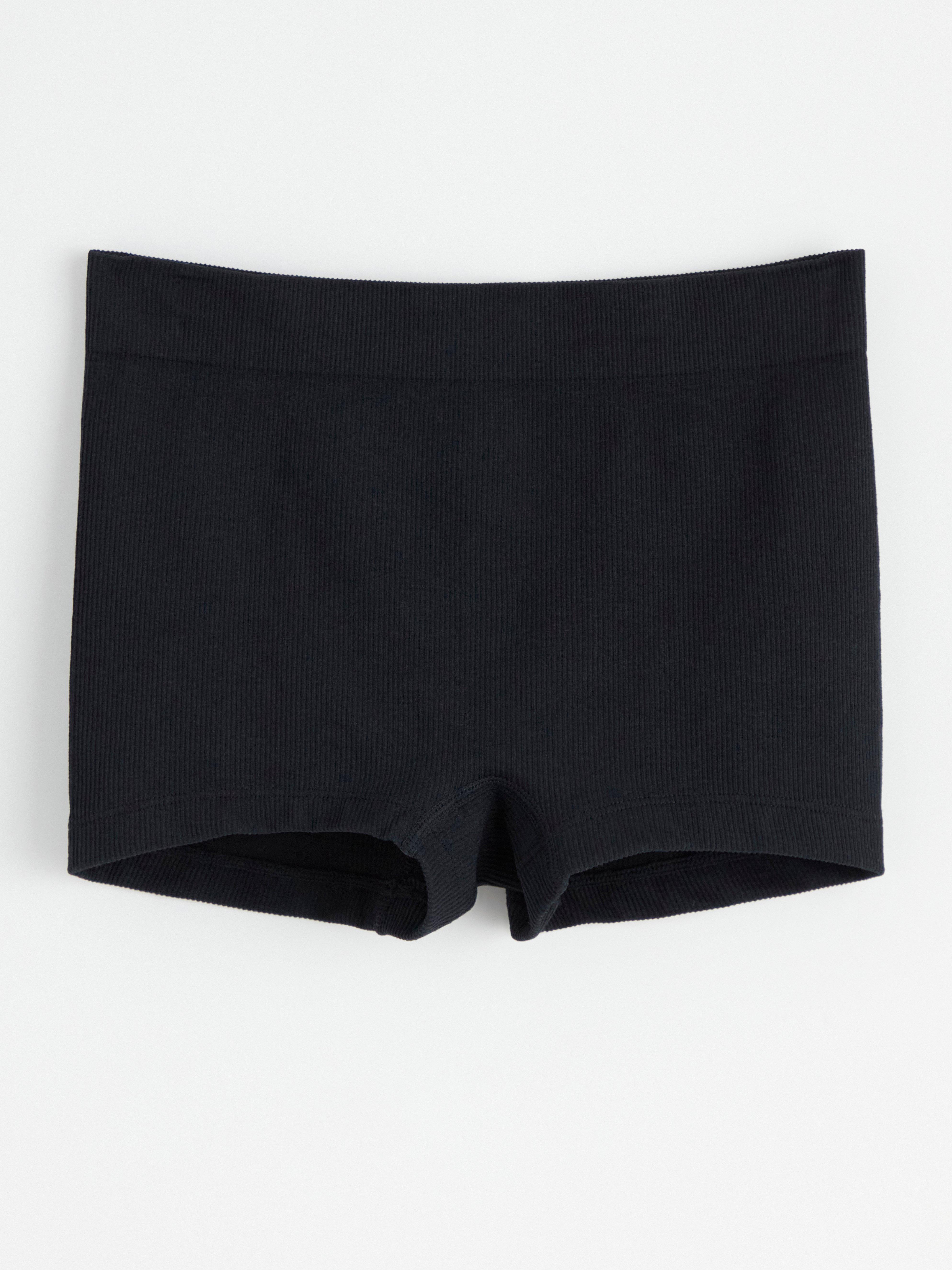 Boxer midi seamless briefs Black