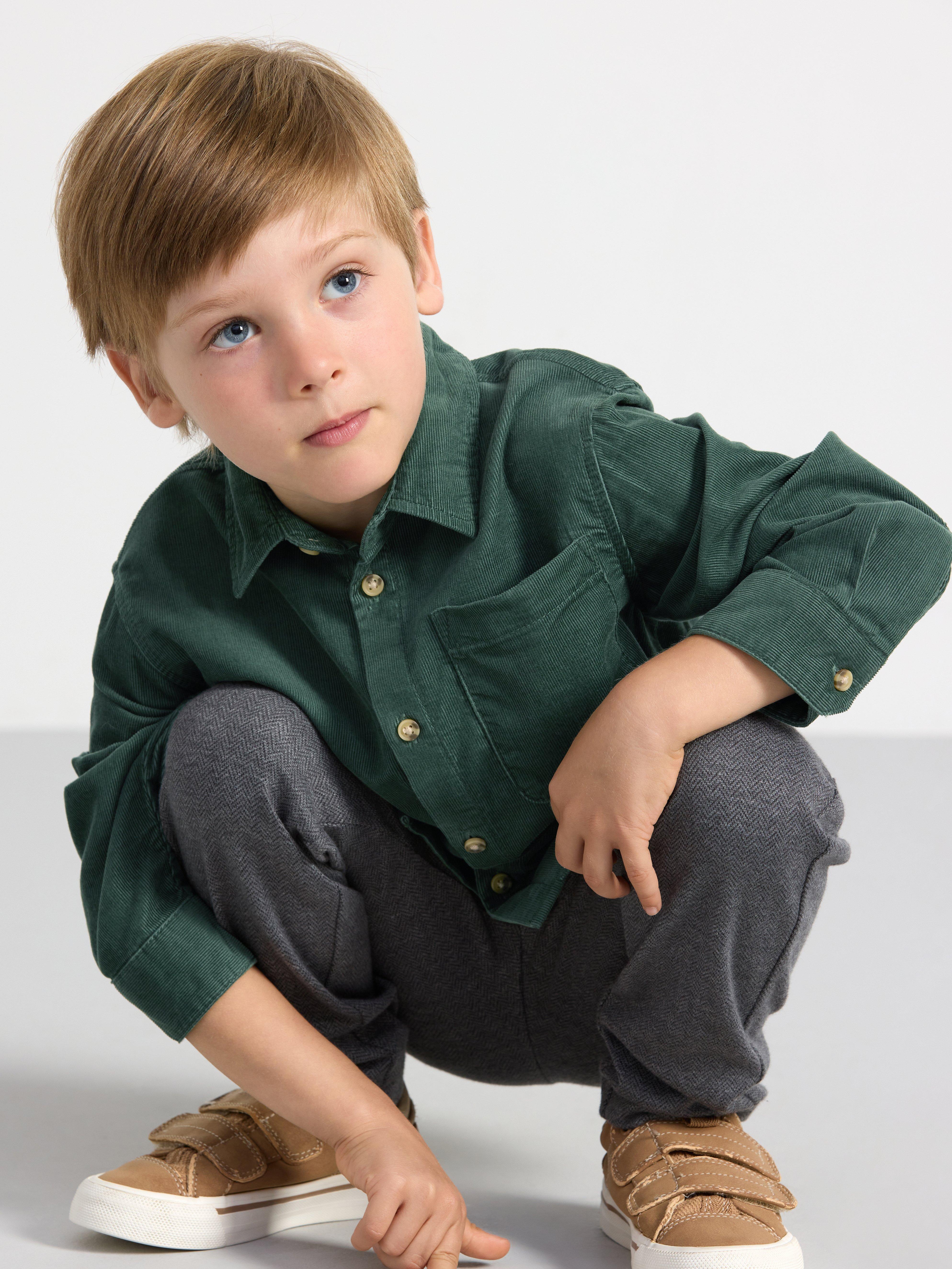 Shirt in corduroy Dark Dusty Green