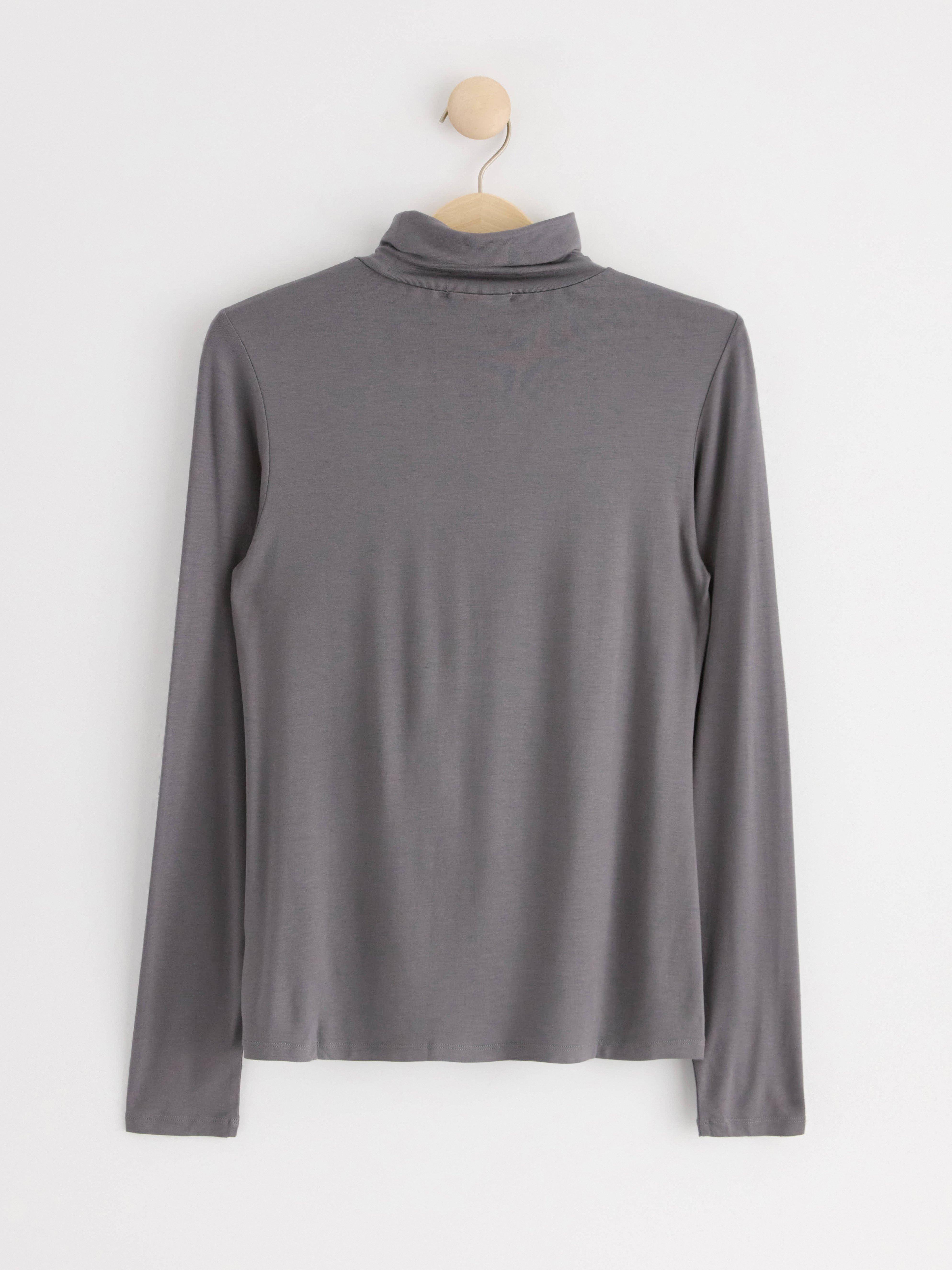Long sleeve roll neck top Dark Grey