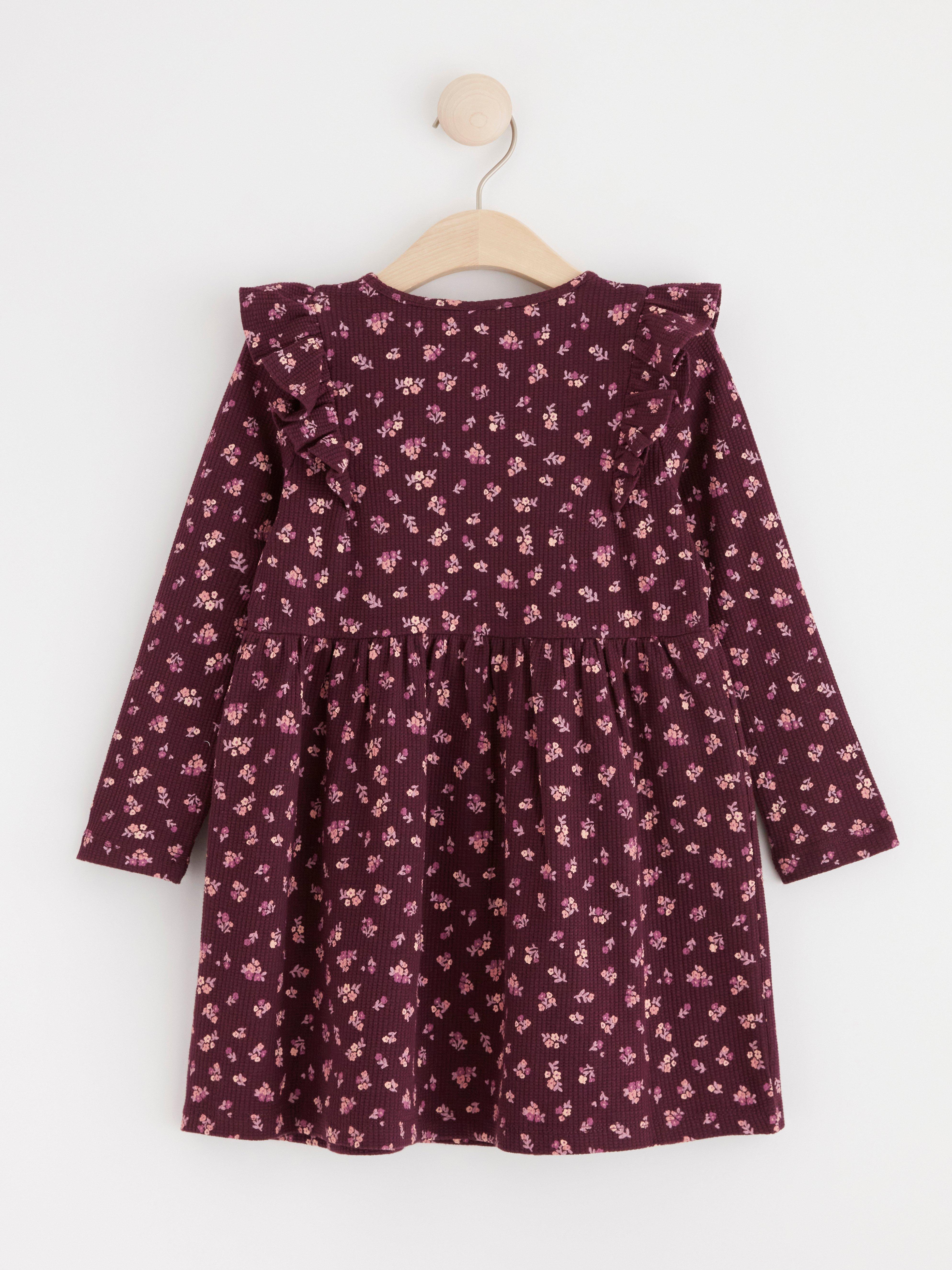 Dress with flowers Dark Lilac