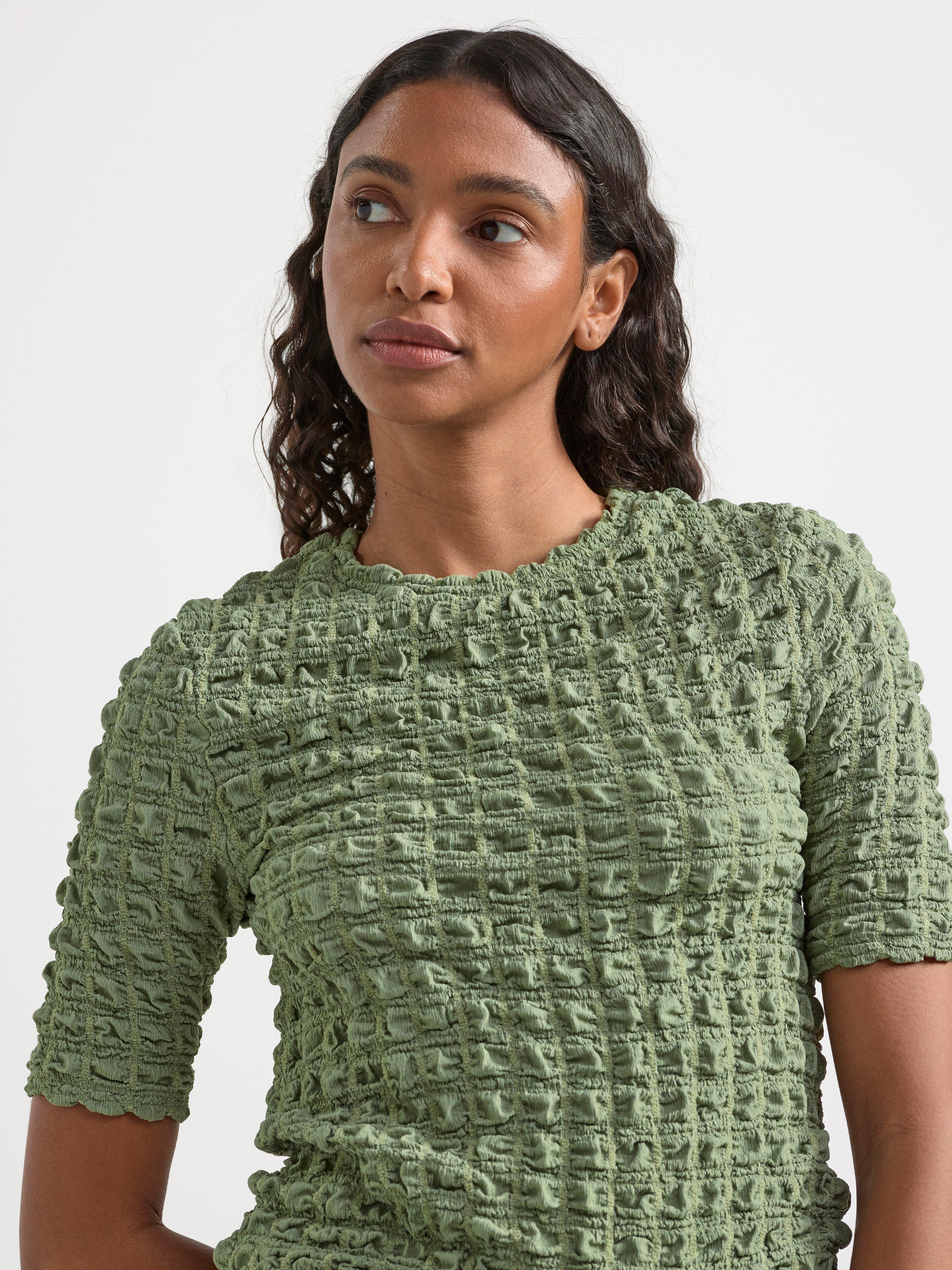 Top  crinkled Light Khaki
