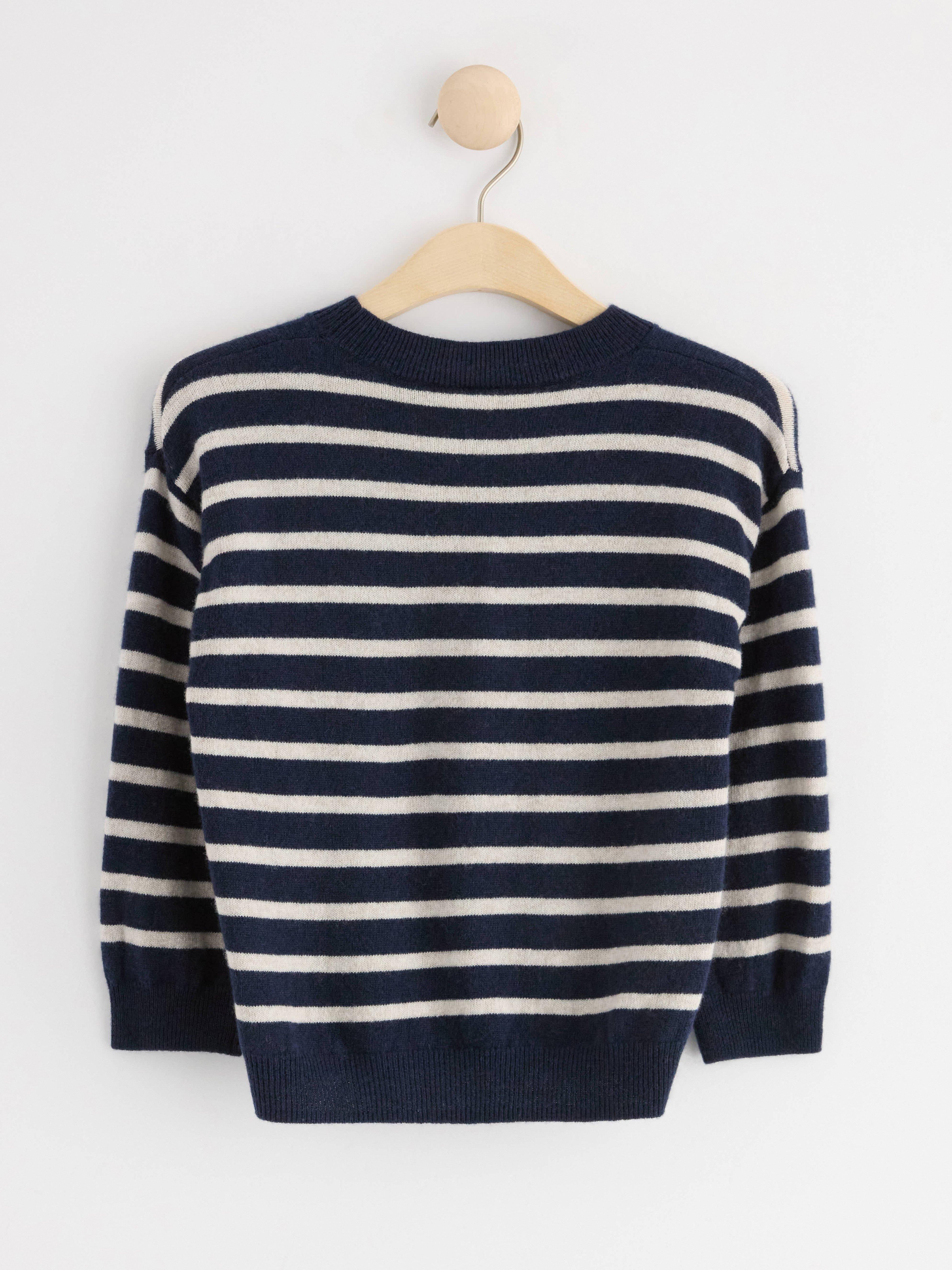 Knitted jumper in Merino wool Navy