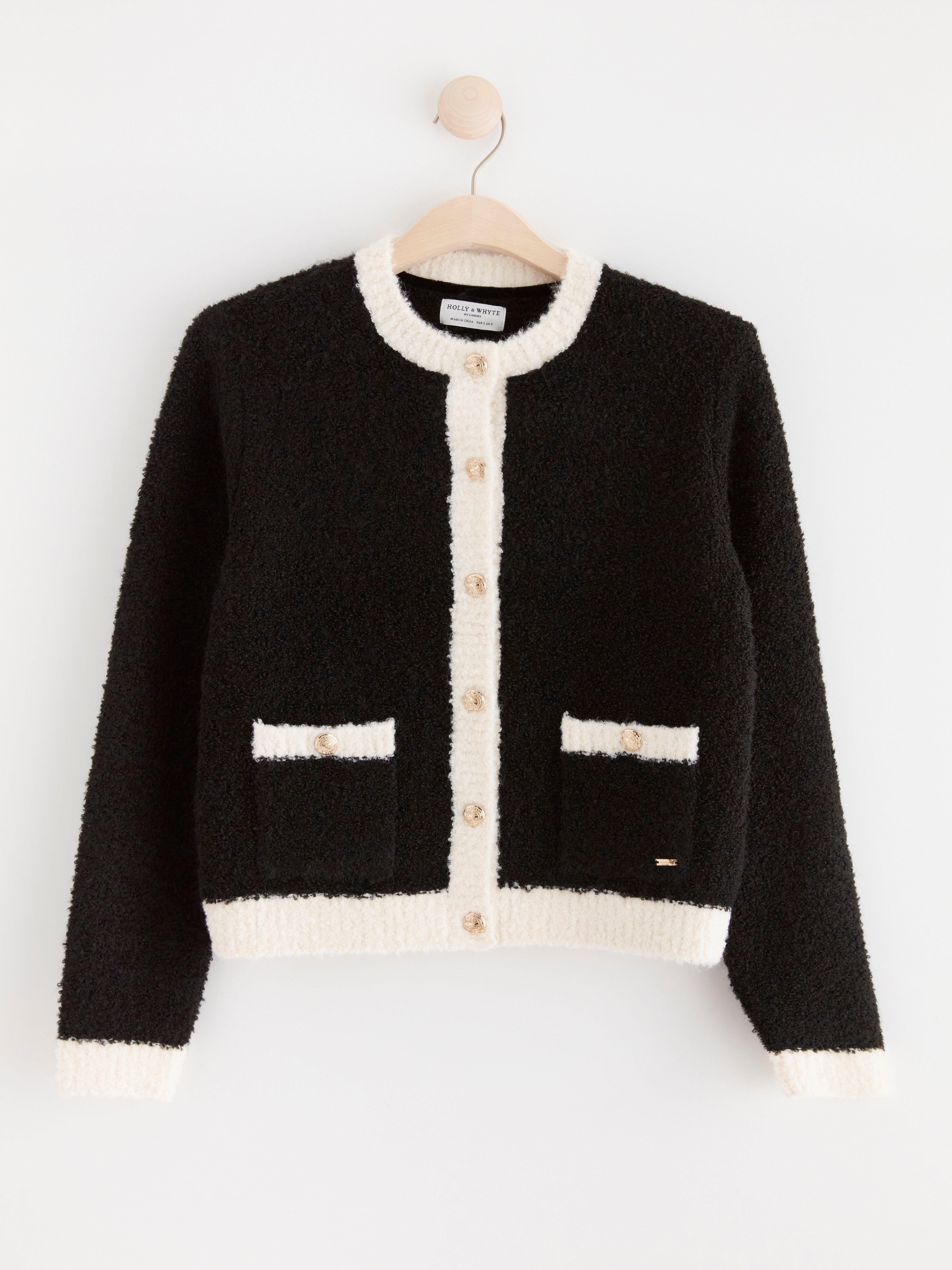 Cardigan knitted Black