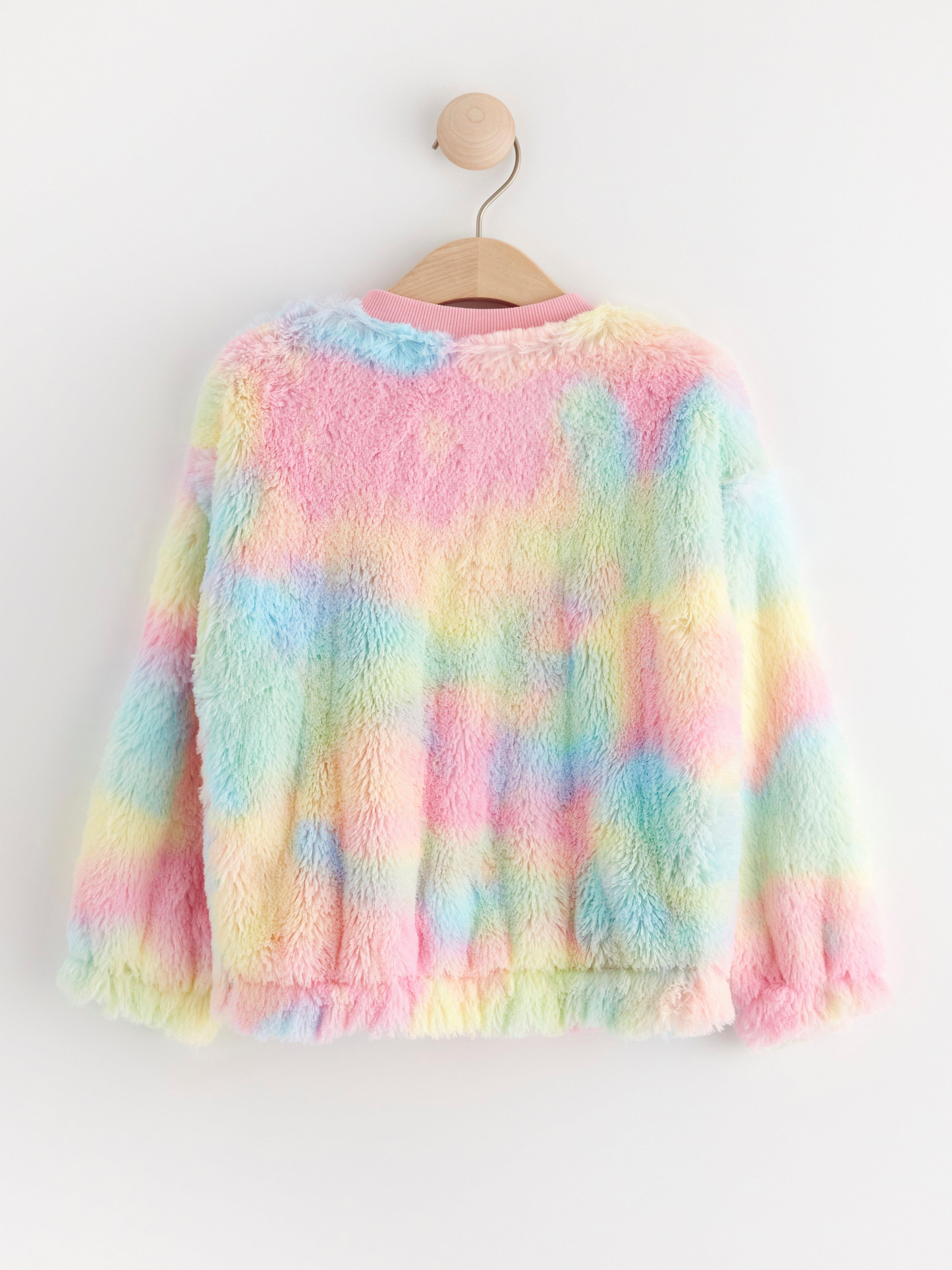 Jacket  fuzzy colourful pink